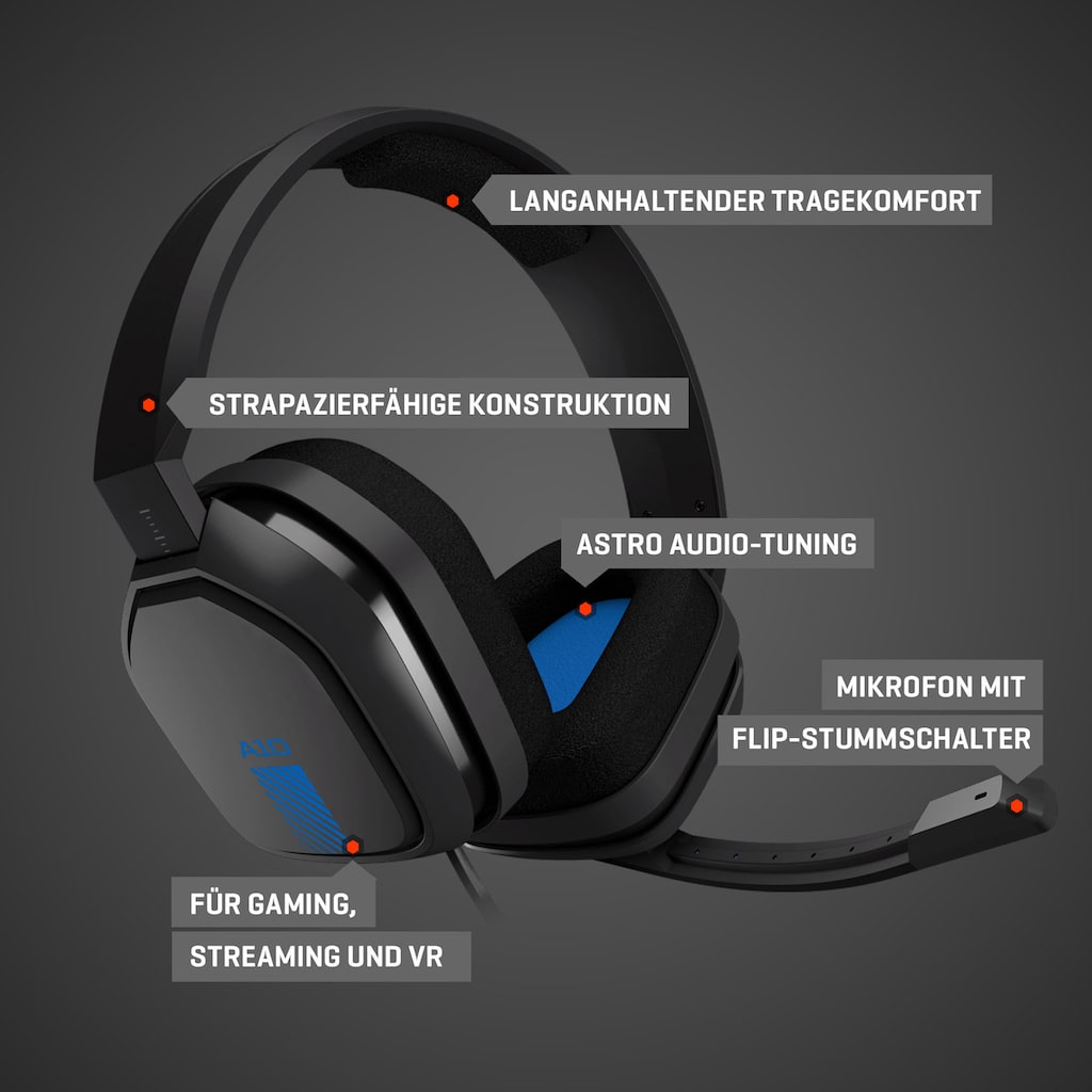 ASTRO Gaming-Headset »Gaming A10«, mit Kabel, Dolby ATMOS, PS5, PS4, XBOX, PC