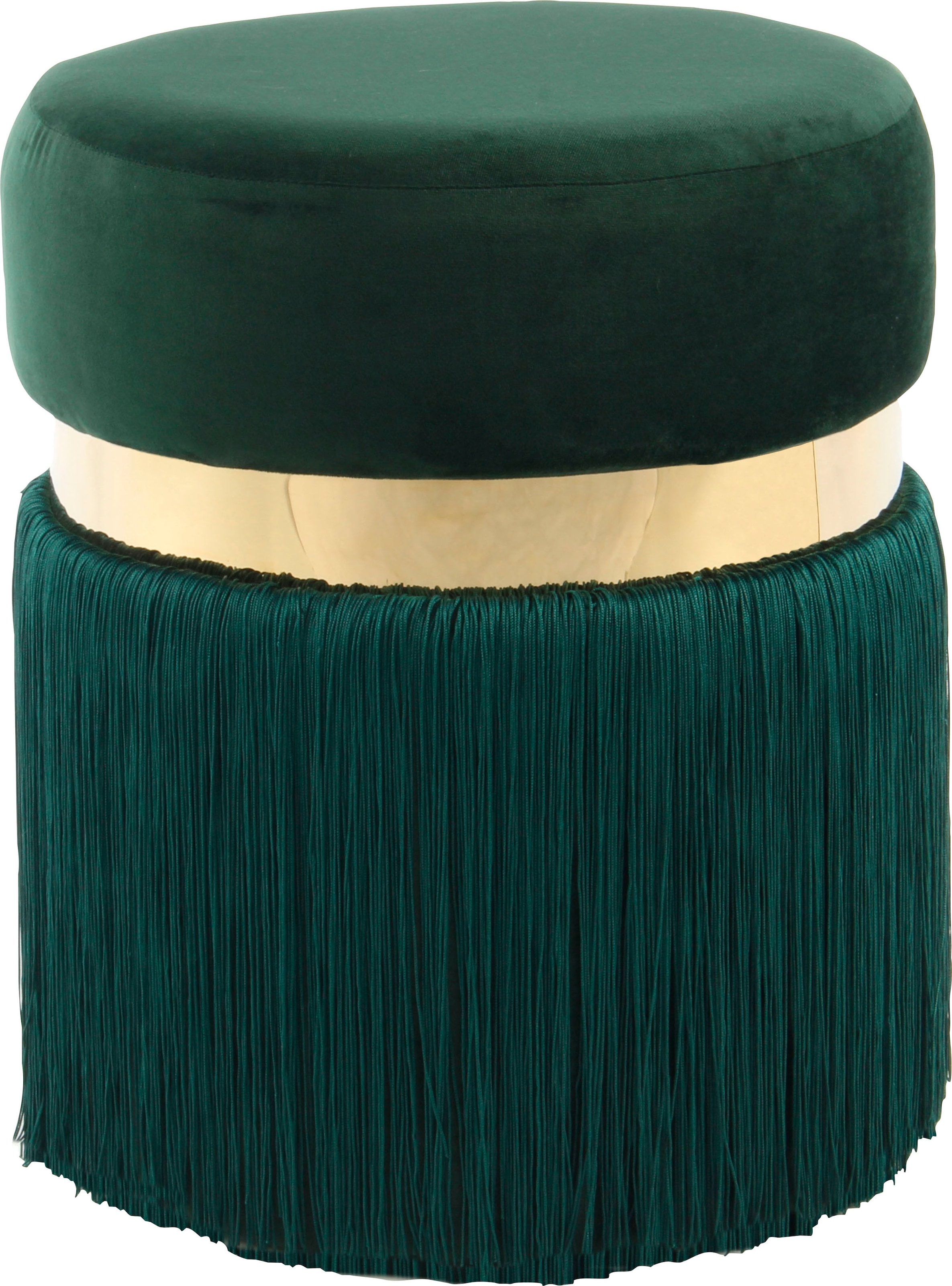 Kayoom Sitzhocker »Hocker Rebecca 925, Sitzpouf in runder Form,mit samtigem Bezug«, (1 St.), pflegeleicht, modern, vielseitig verwendbar, Sitzfläche gepolstert