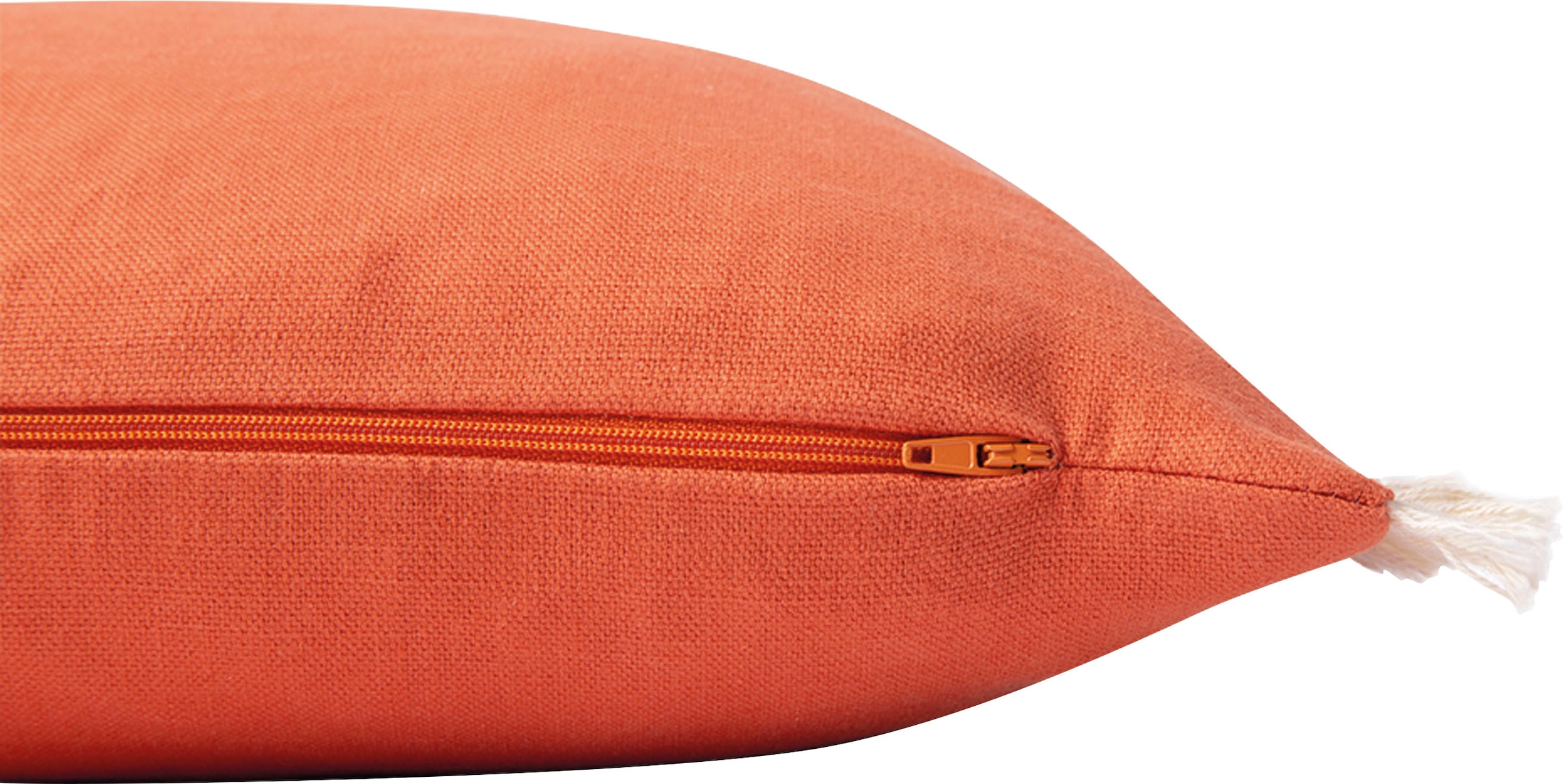 TOM TAILOR HOME Dekokissen »Fringed Cotton«, mit naturfarbenen Fransensaum, Kissenhülle ohne Füllung, 1 Stück