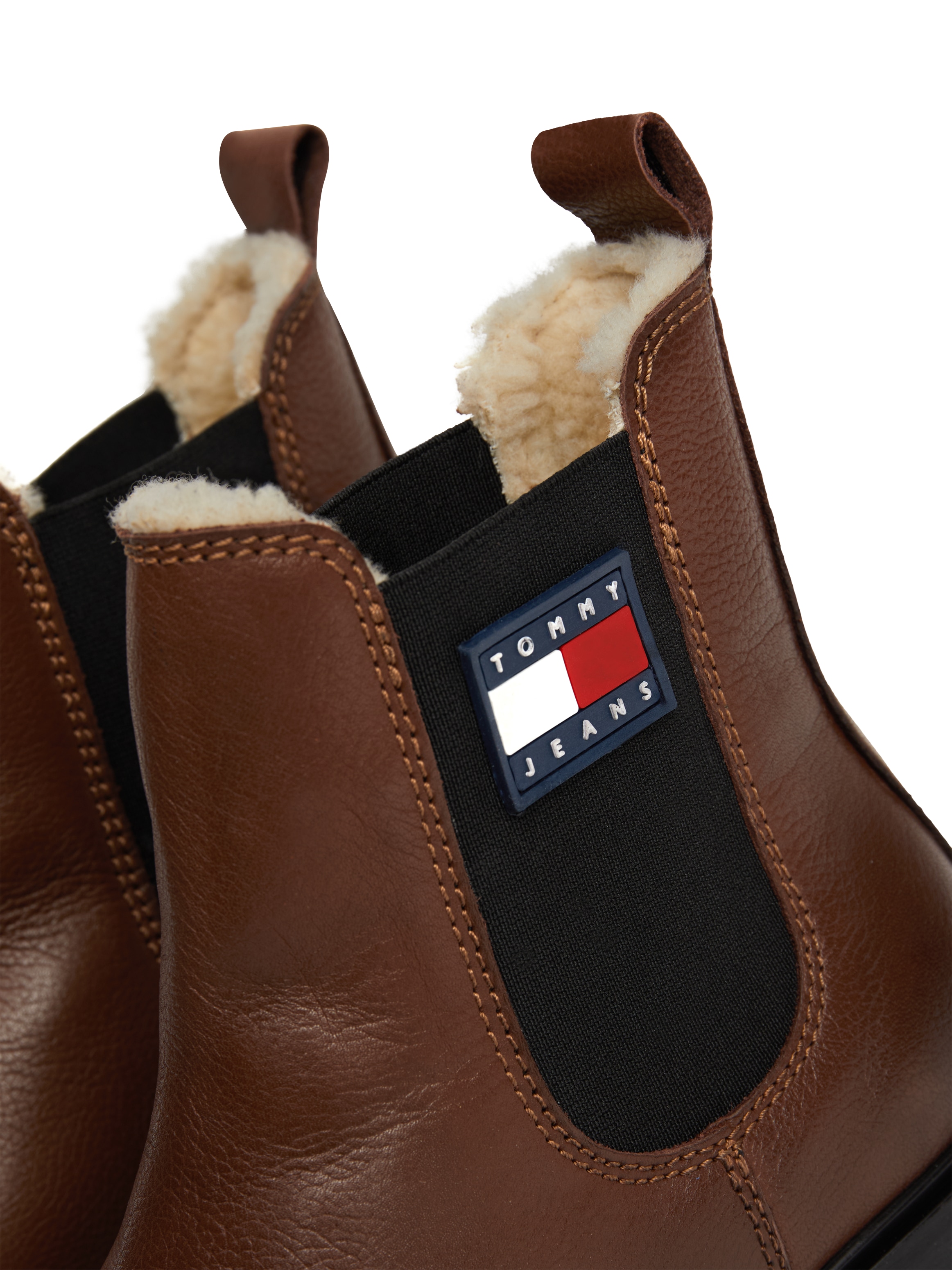 Tommy Jeans Winterboots »TJW CHELSEA BOOT WL«, Blockabsatz, Plateau, Chelseaboots, Schlupfschuh mit seitlichem Logo