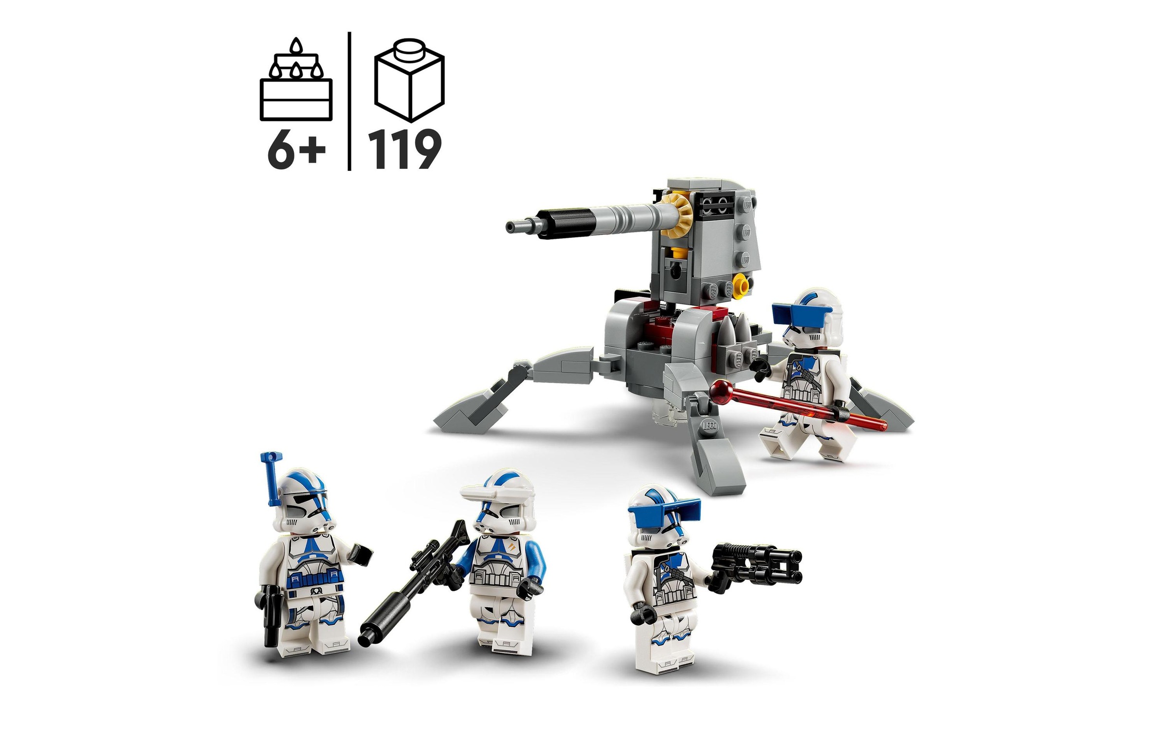 LEGO® Konstruktionsspielsteine »SW 501st Clone Troopers Battle Pack«, (119 St.)