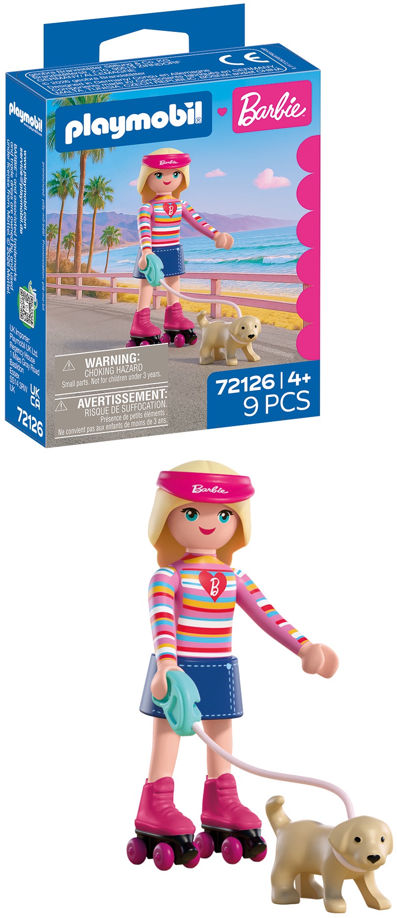 Playmobil Konstruktions-Spielset "PLAYMOBIL x Barbie™ Malibu (72126), Barbie™" Made in Europe
