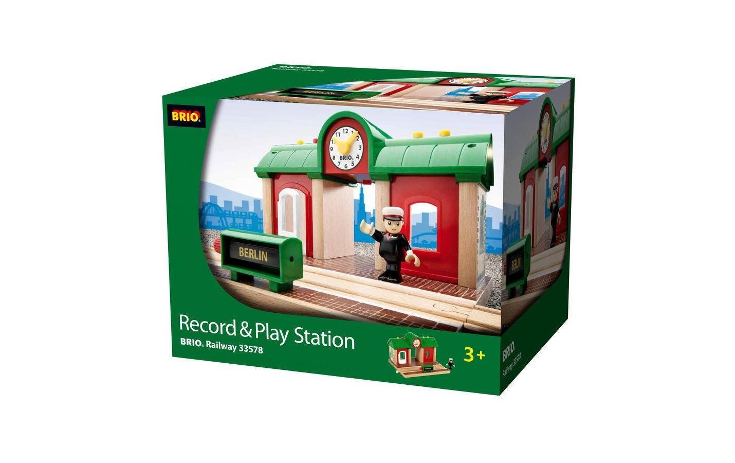 BRIO® Spielzeugeisenbahn-Gebäude »Sprechender Bahnhof«