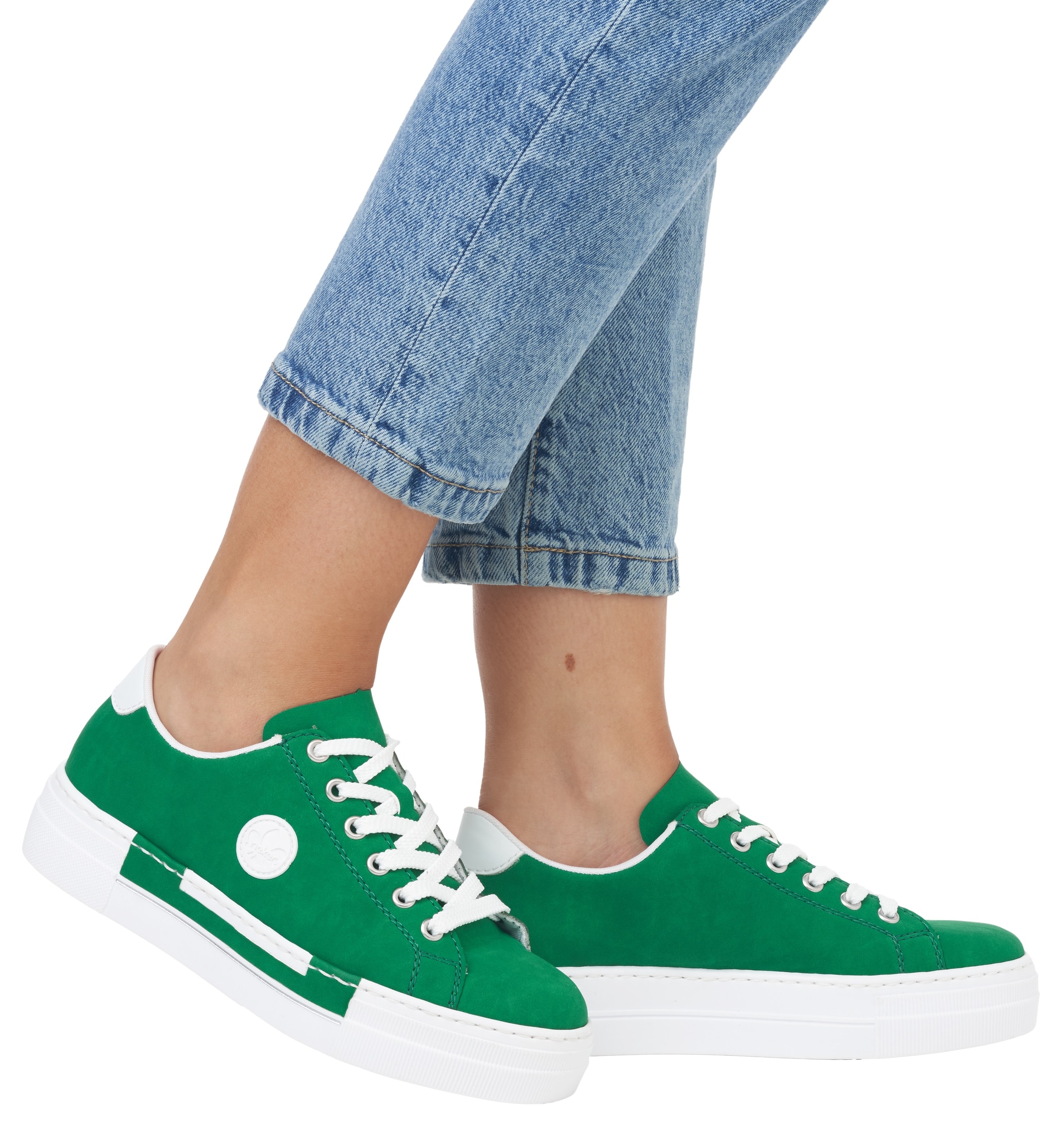 Rieker Sneaker, Freizeitschuh, Halbschuh, Schnürschuh mit Plateausohle