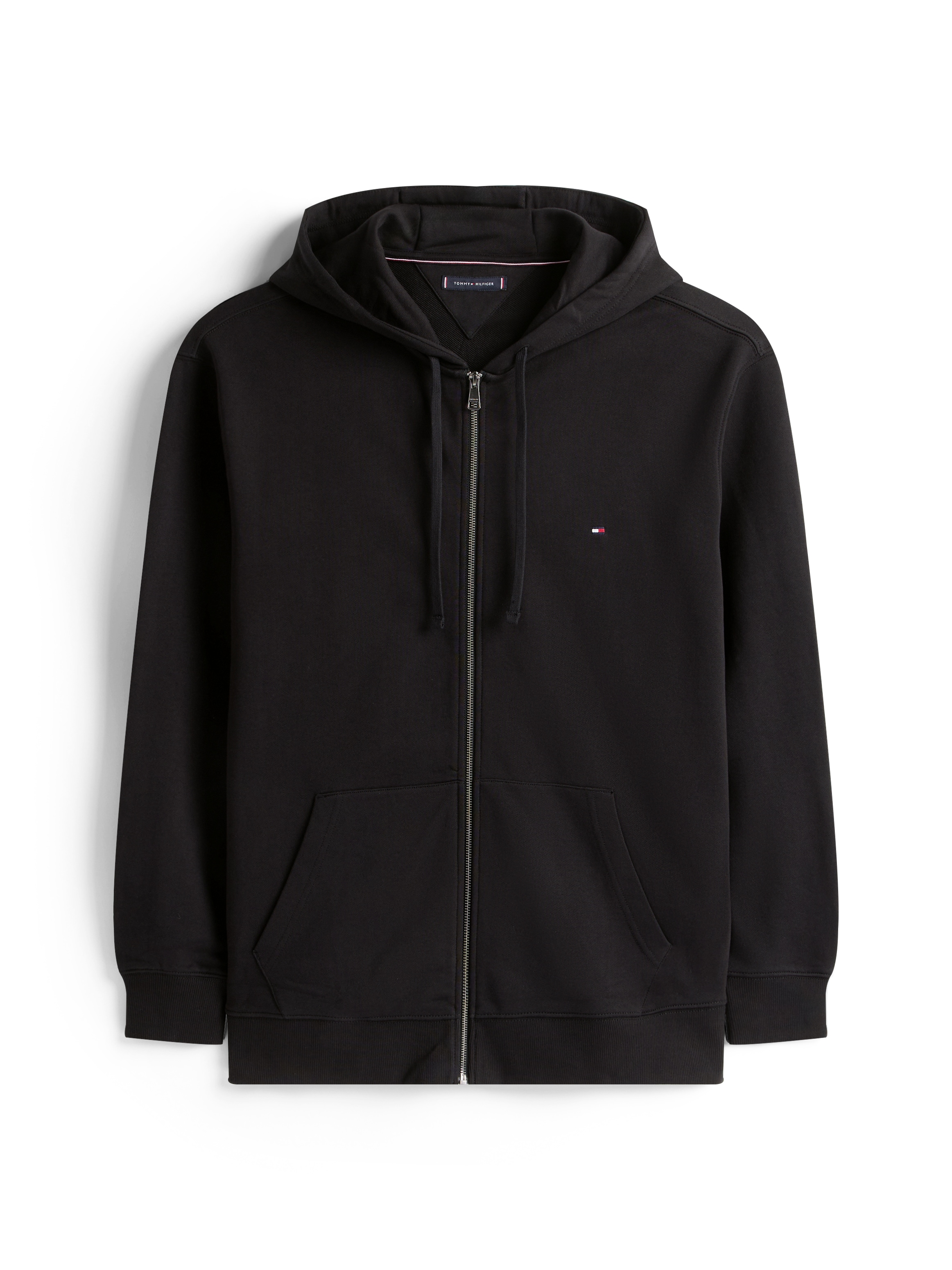 Tommy Hilfiger Big & Tall Kapuzensweatjacke »BT-ESSENTIAL TERRY ZIP THROUGH«, Grosse Grössen, Kapuze mit Tunnelzug