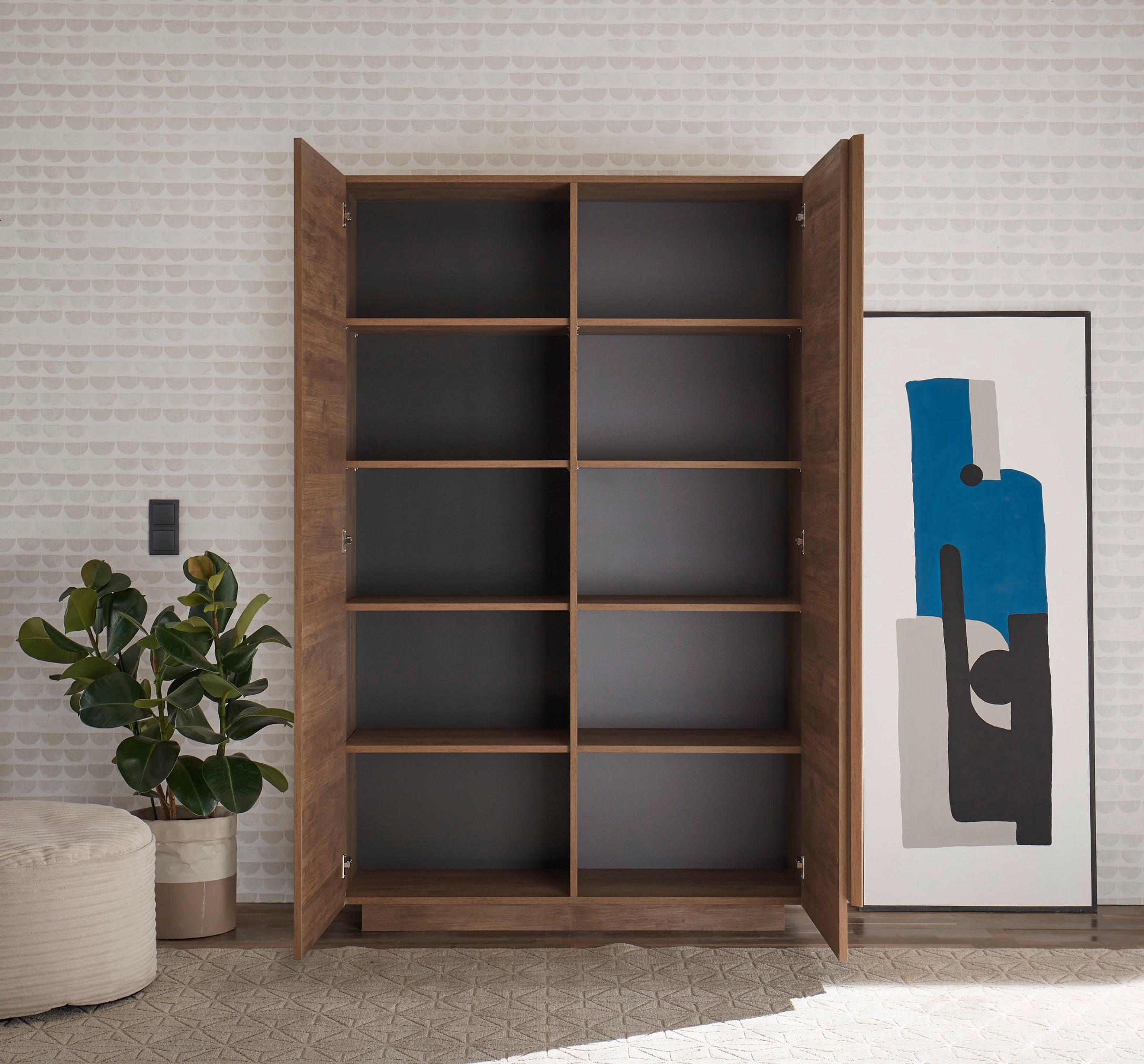 INOSIGN Mehrzweckschrank »Jupiter, Höhe 193 cm, Stauraumschrank 2 Türen - Soft Closing,«, Highboard, moderne Griffblende, FSC®, cleveres Stauraumkonzept