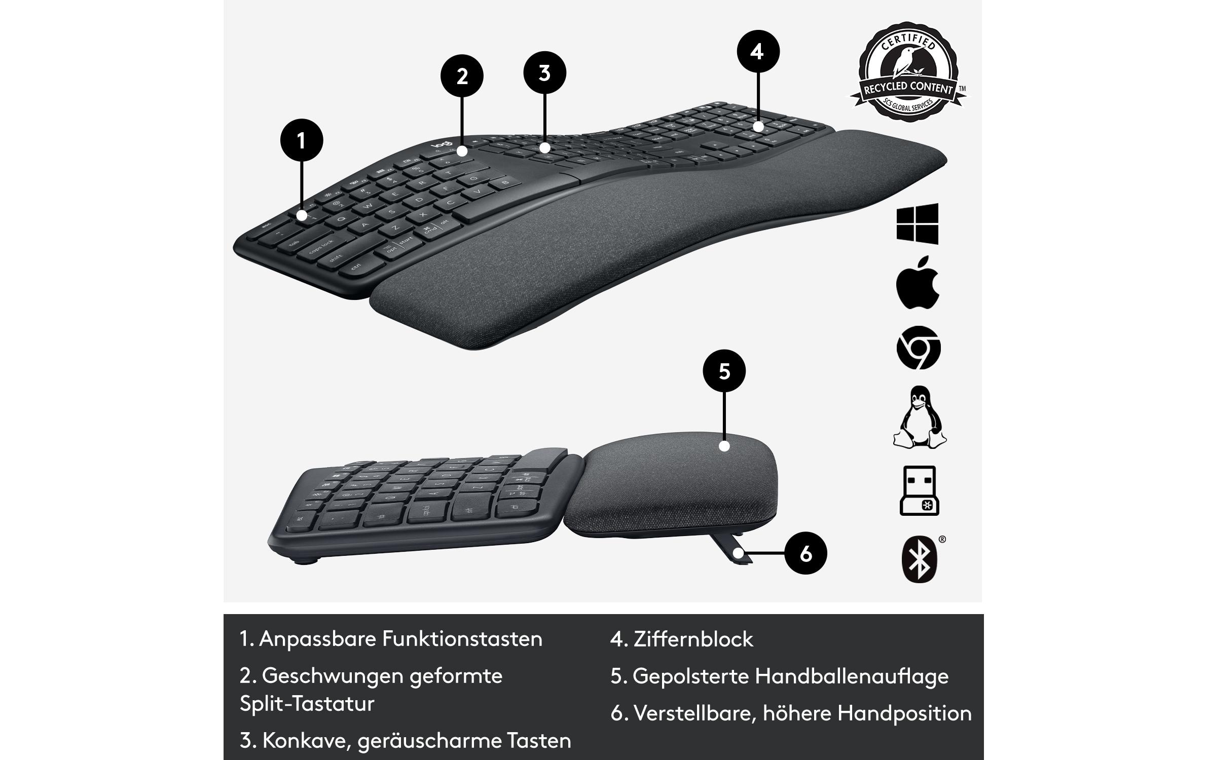 Logitech Tastatur »Logitech K860 Ergo«