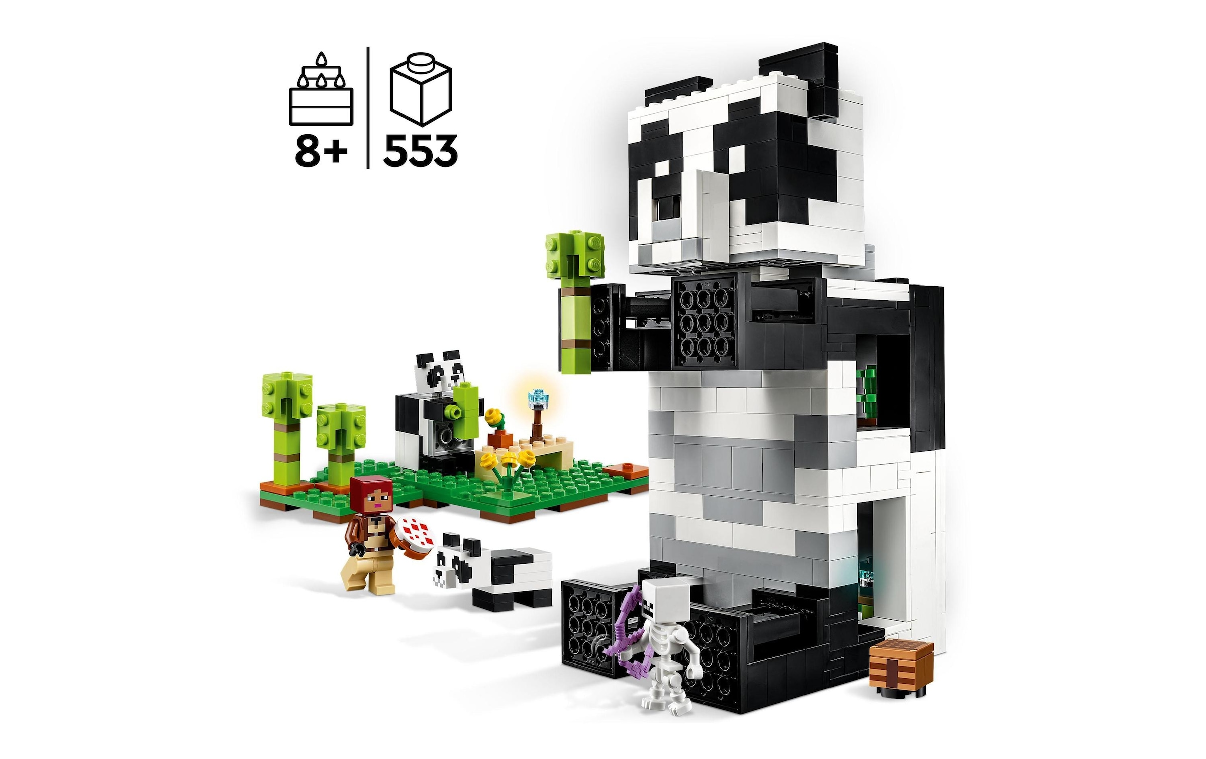 LEGO® Konstruktionsspielsteine »Das Pandahaus«, (553 St.)