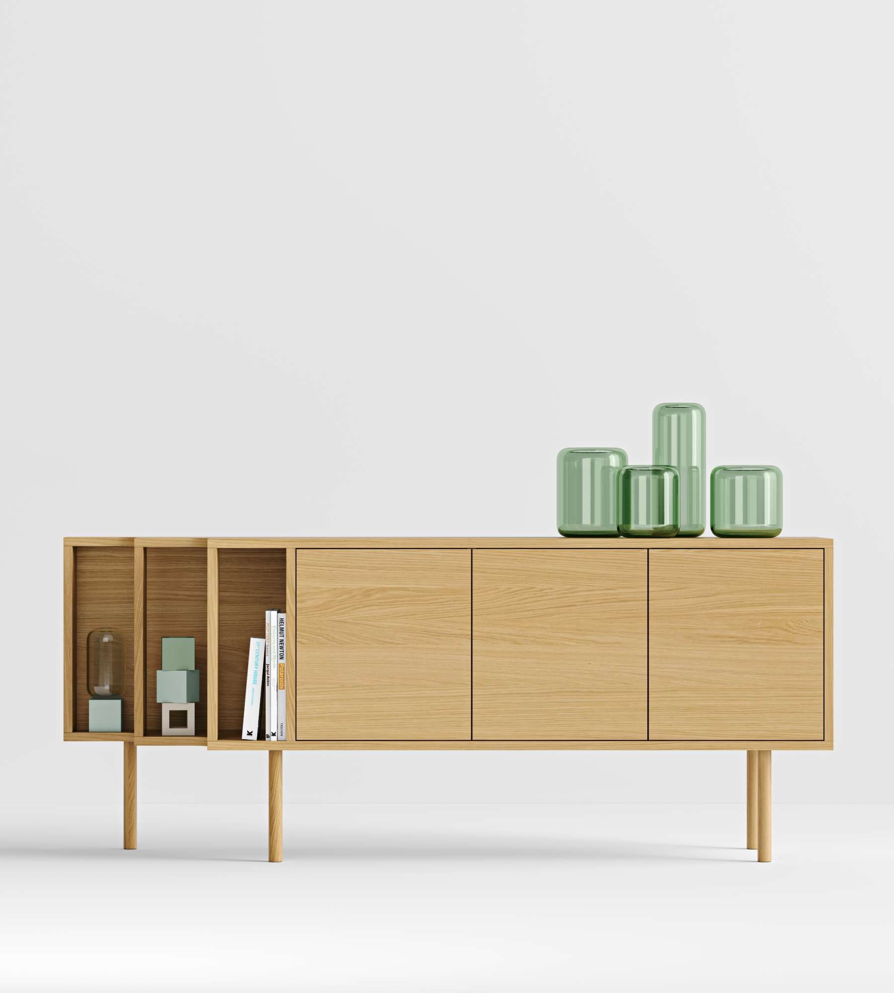 Woodman Sideboard »Shift«, mit Echtholzfurnier aus Eiche, Breite 189 cm, mit Push-to-Open, FSC®