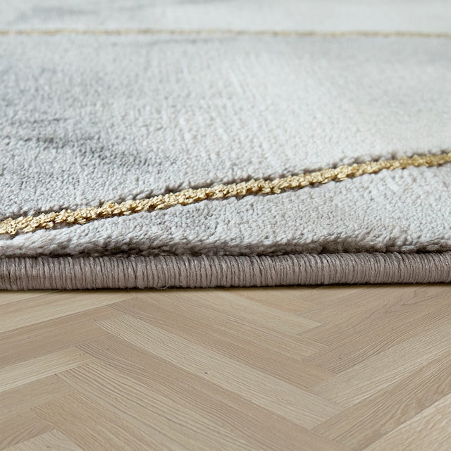 Paco Home Teppich »Kraft 525«, rund, Kurzflor, Marmor-Design mit Bordüre,  mit gold-/silberfarbenen Akzenten online bestellen | Jelmoli-Versand