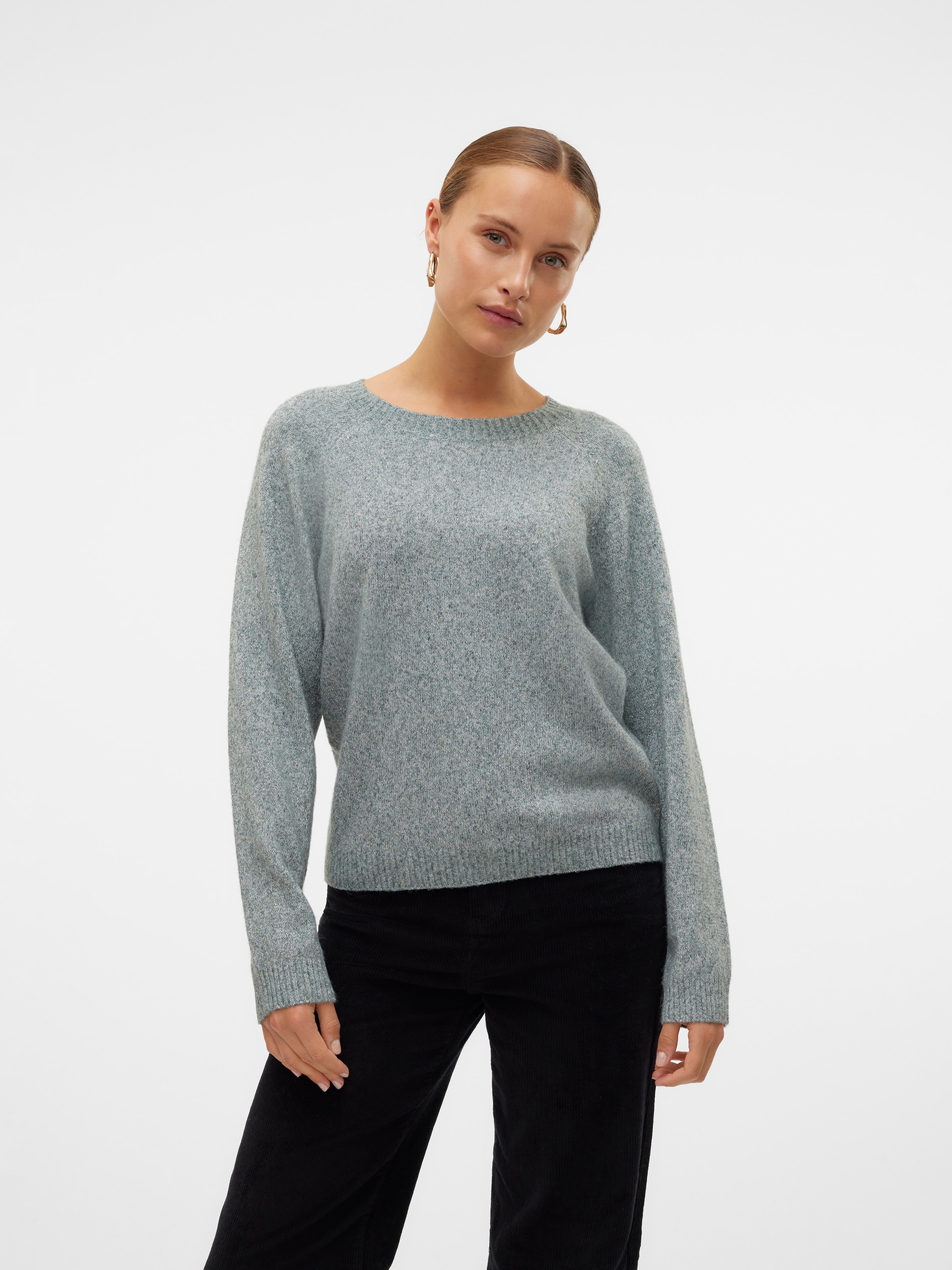 Vero Moda Rundhalspullover »VMDOFFYSHINE LS O-NECK BLOUSE REP NOOS«