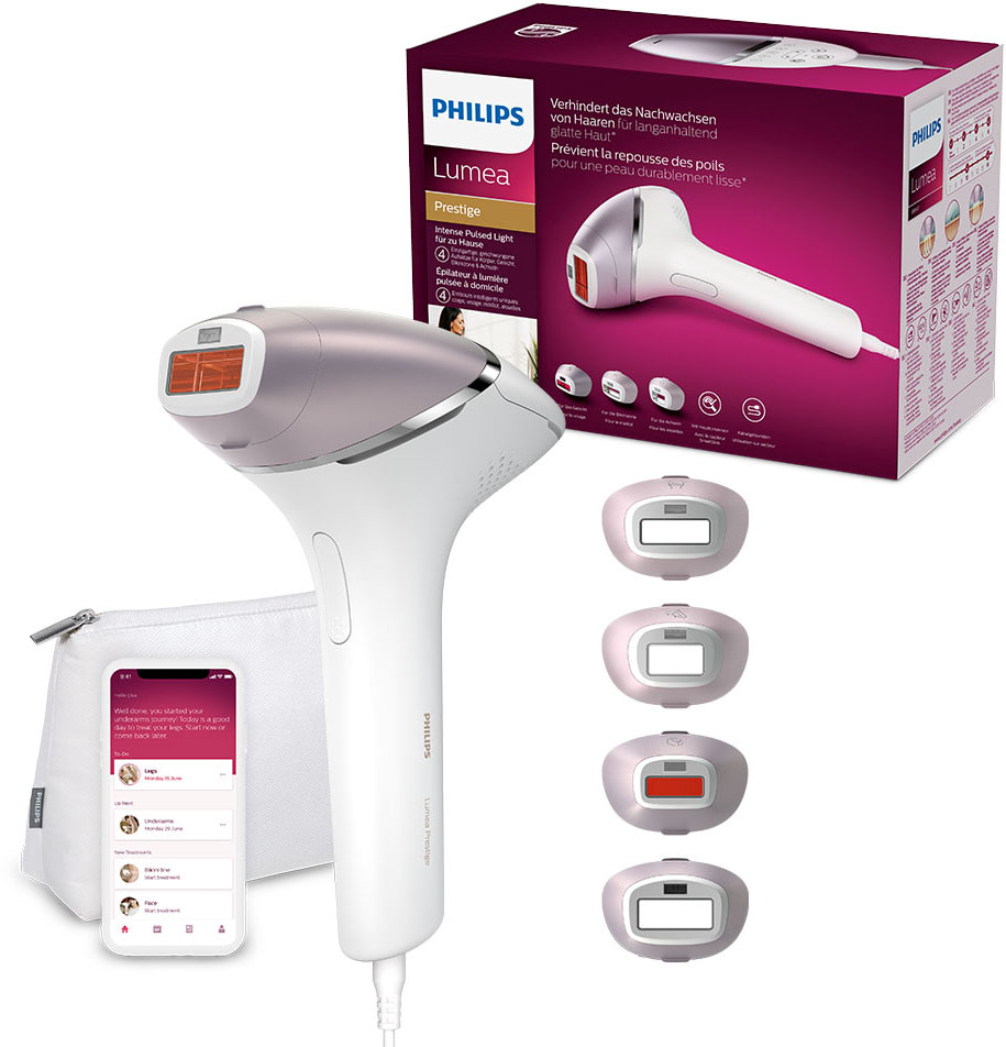 IPL-Haarentferner »Lumea S8000 BRI947/00«, 450.000 Lichtimpulse, 4 Aufsätze (Achseln,...