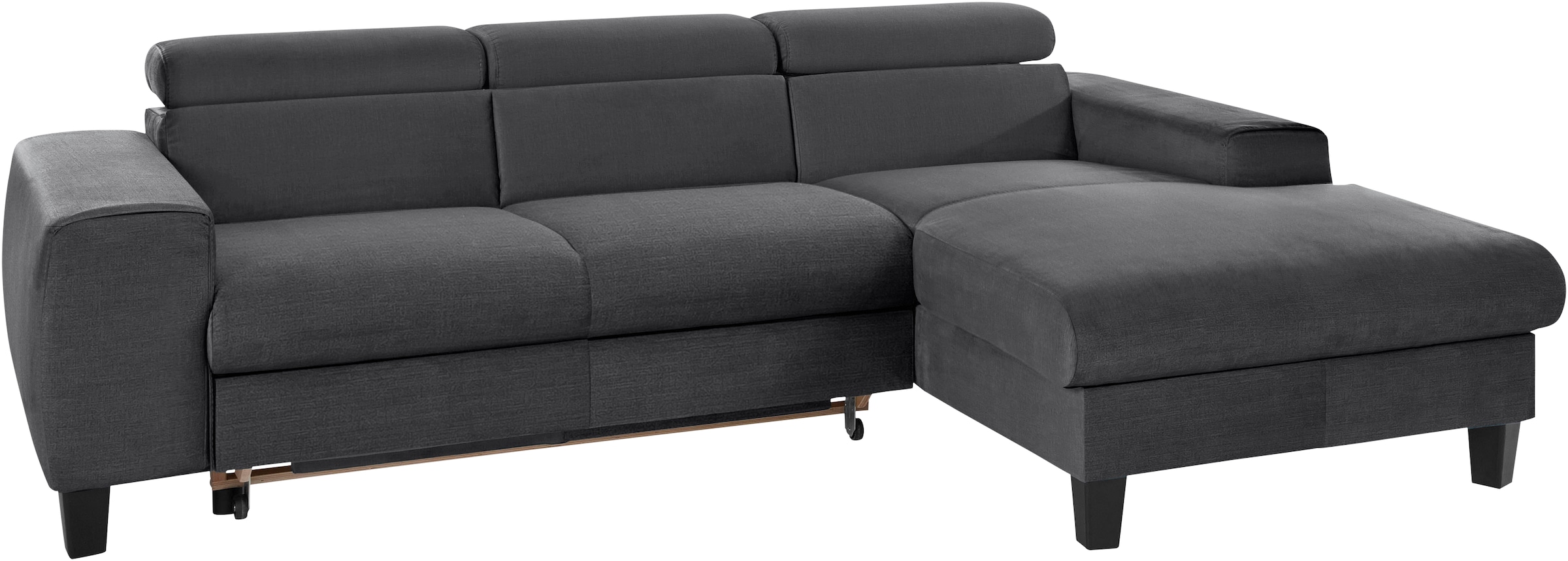 COTTA Ecksofa »Morven L-Form mit Kopfteilverstellung«, wahlweise mit Bettfunktion, Bettkasten & Wireless-Charger