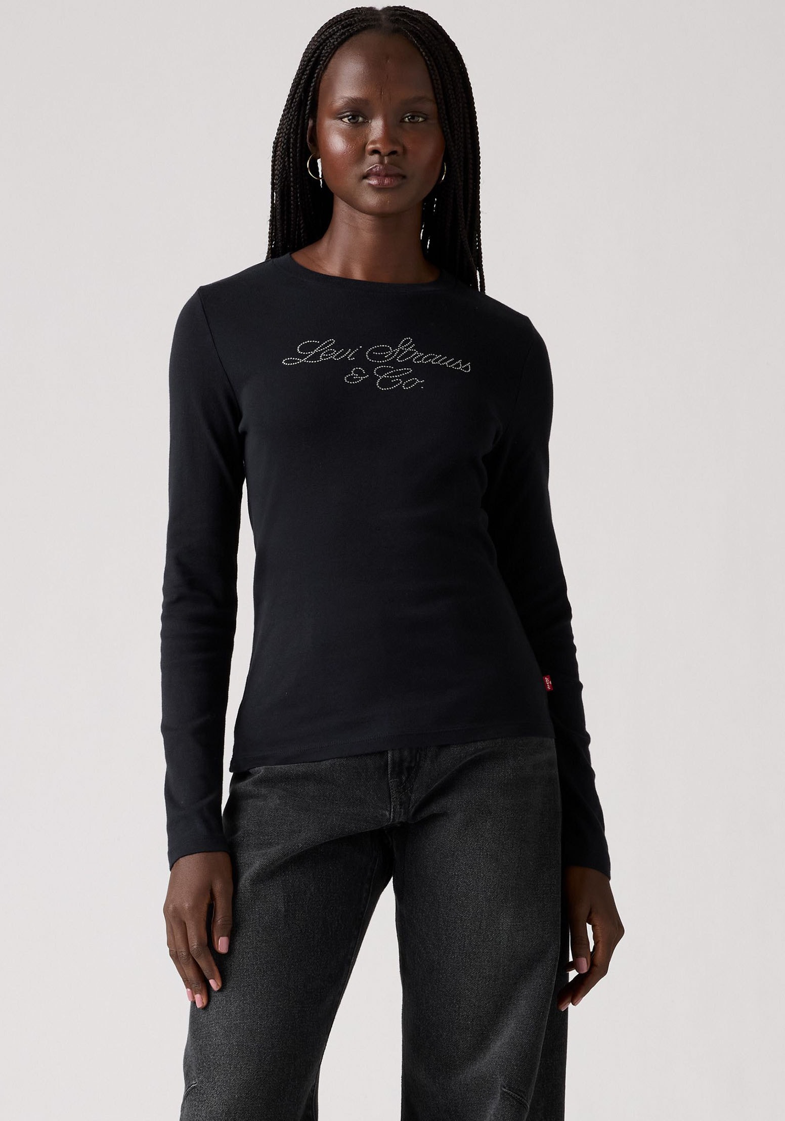 Levi's® Langarmshirt »GR ESSENTIAL LS T« mit Glitzersteinen