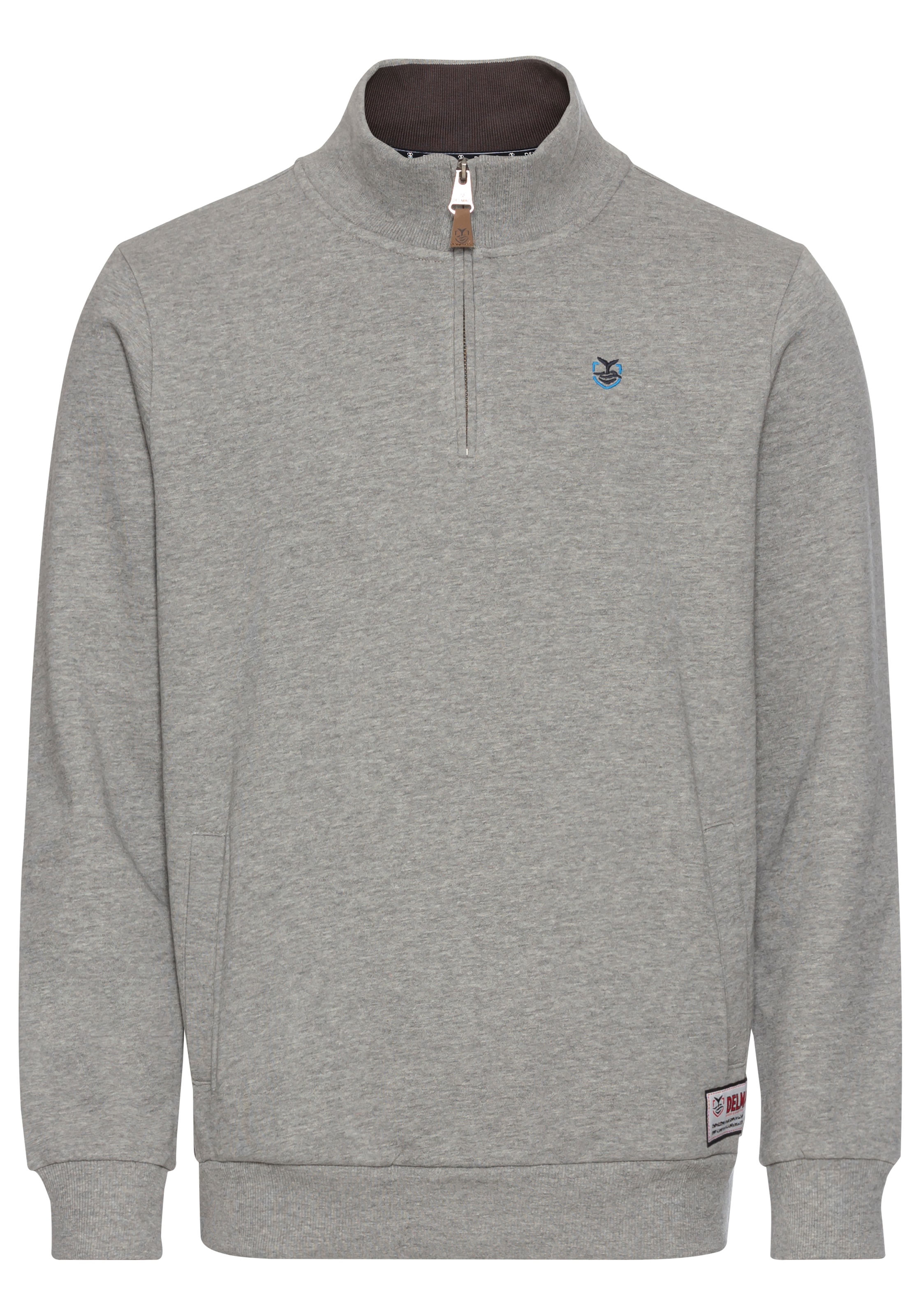 DELMAO Sweatshirt, mit Henley Kragen - NEUE KOLLEKTION