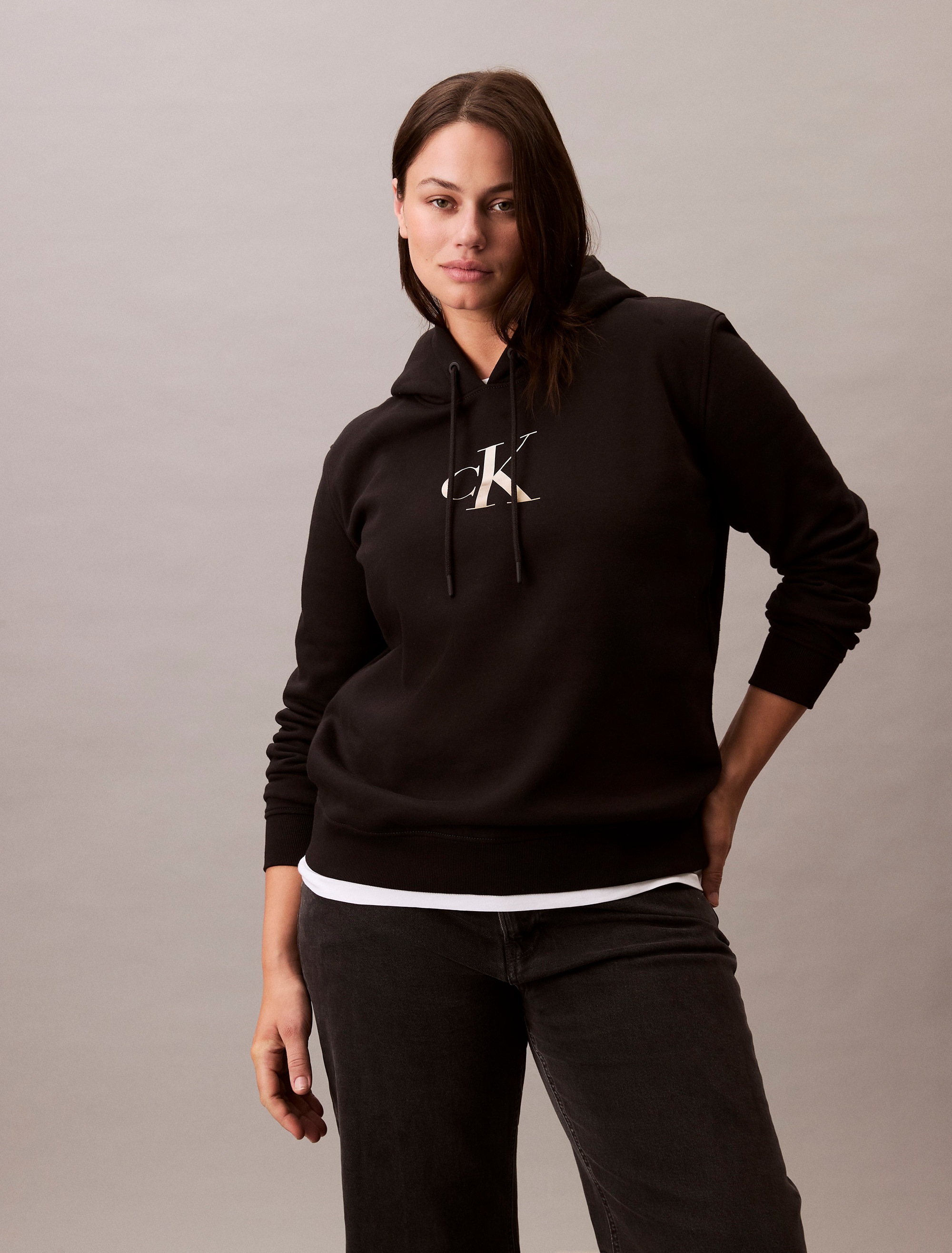 Calvin Klein Jeans Plus Kapuzensweatshirt »PLUS GRADIENT CK HOODIE«, in grossen Grössen, Druck mit Farbverlauf