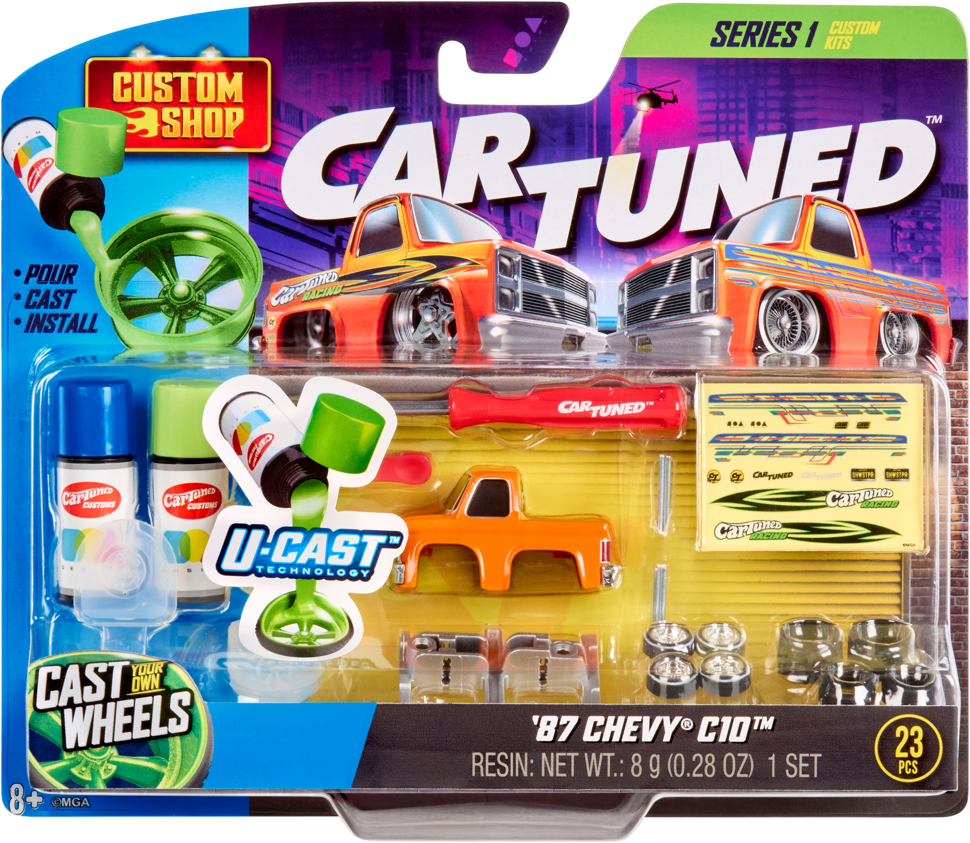 CARTUNED Modellbausatz »CarTuned, Custom Model Kit - 1987 Chevy C10« 1:24