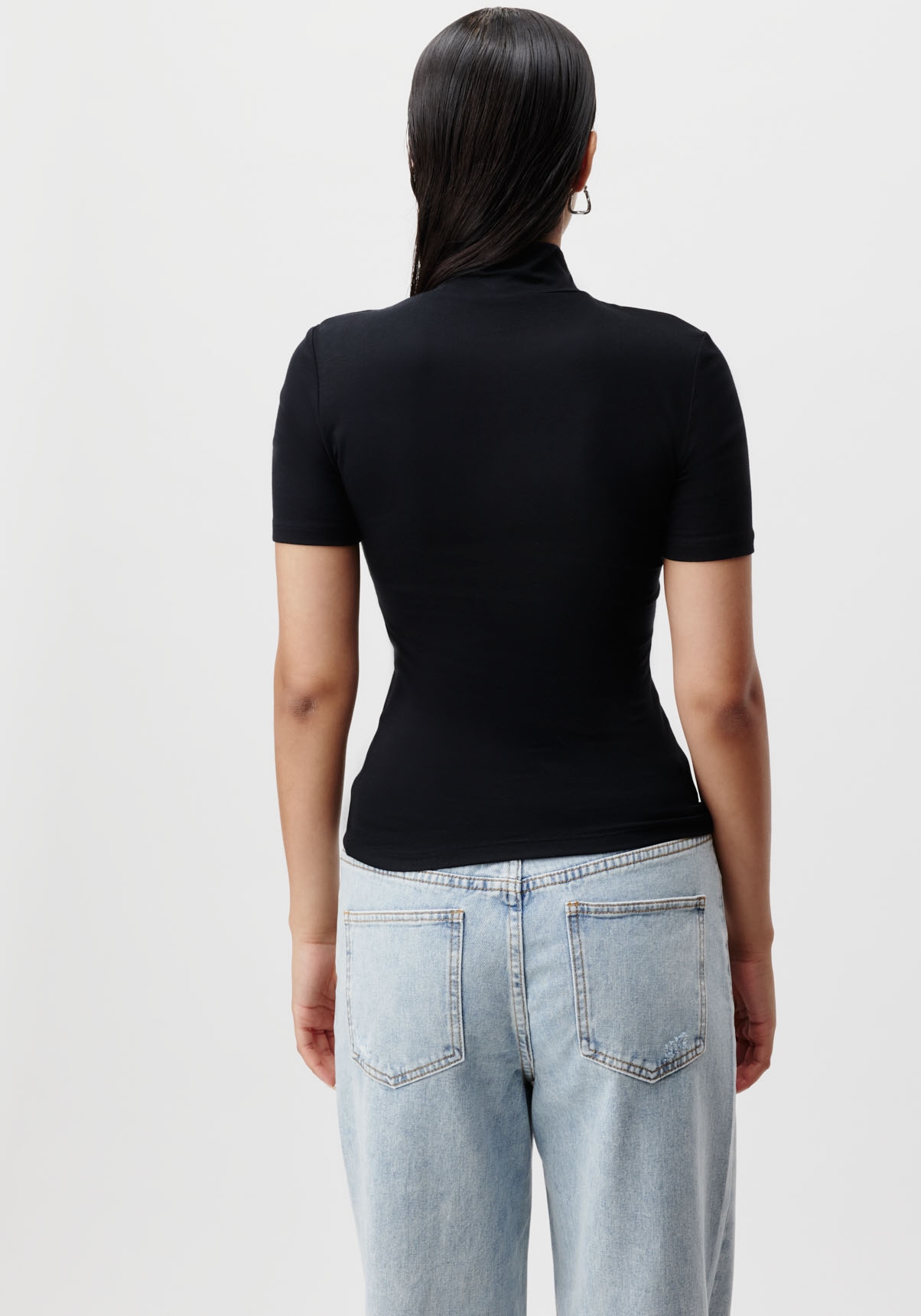 LeGer T-Shirt »Larina, LeGer by Lena Gercke«, figurbetont, Stehkragen