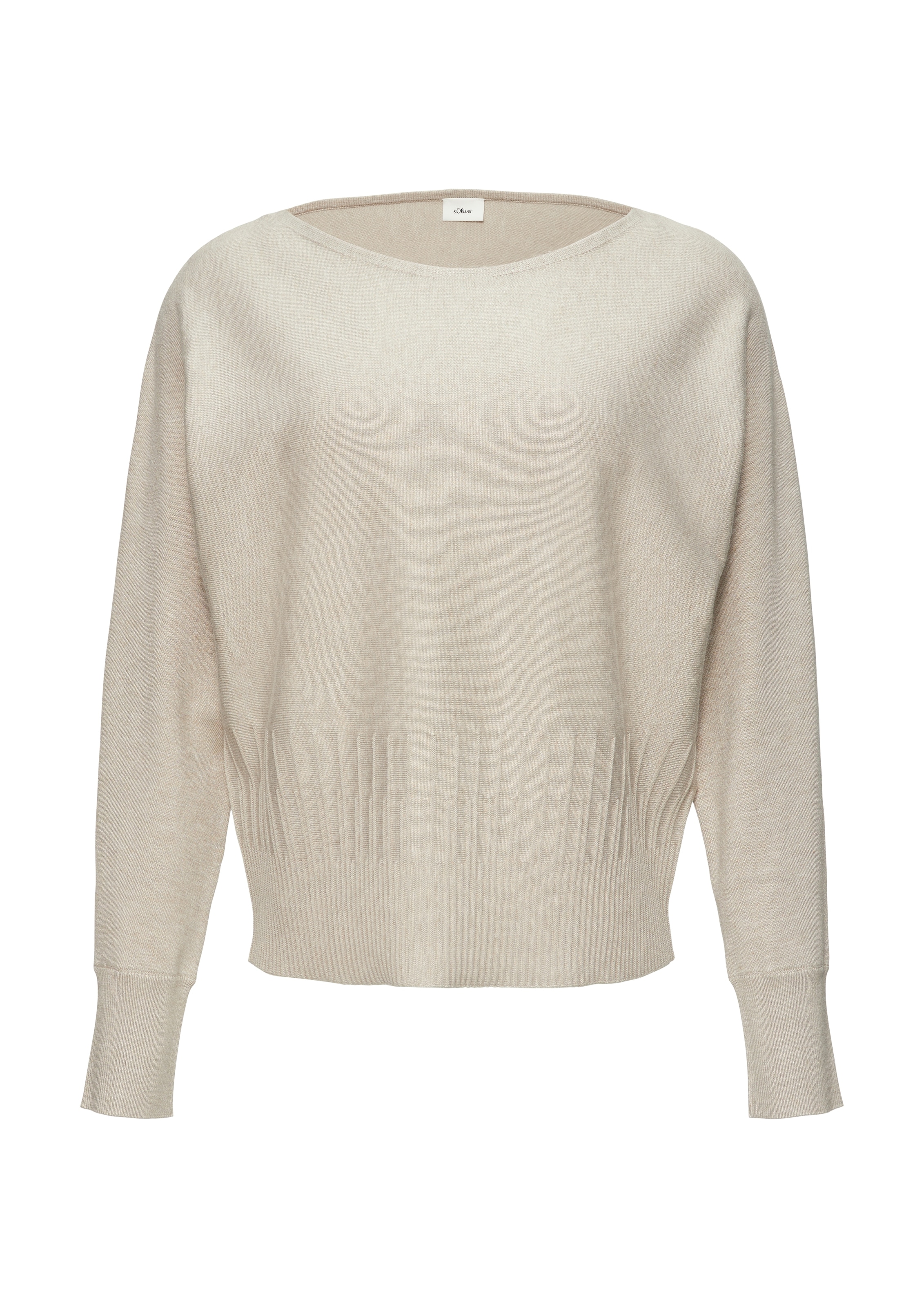 s.Oliver BLACK LABEL Strickpullover, mit Strukturmuster am Saum