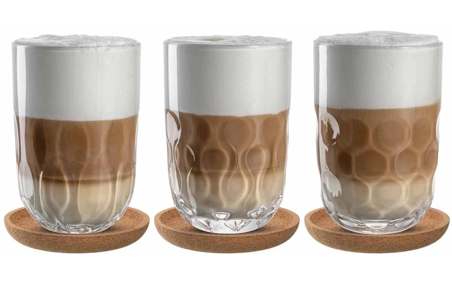 LEONARDO Cappuccinotasse »Becher Gocce mit Untersetzer 380 ml«