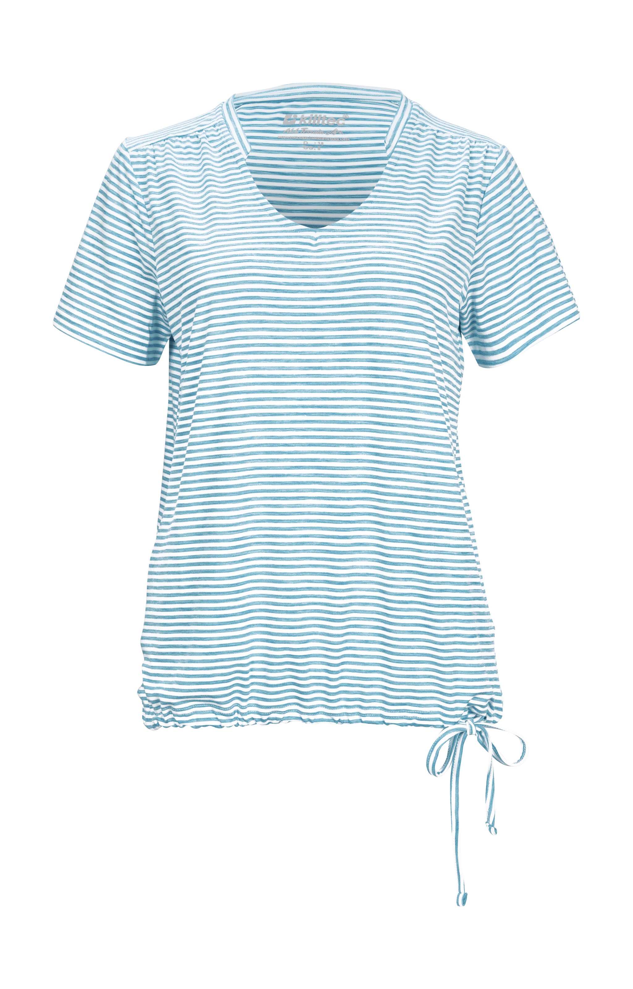 Killtec T-Shirt »WMN TSHRT F« Gestreiftes, schnelltrocknendes Funktionsshirt mit verstellbarem Saum