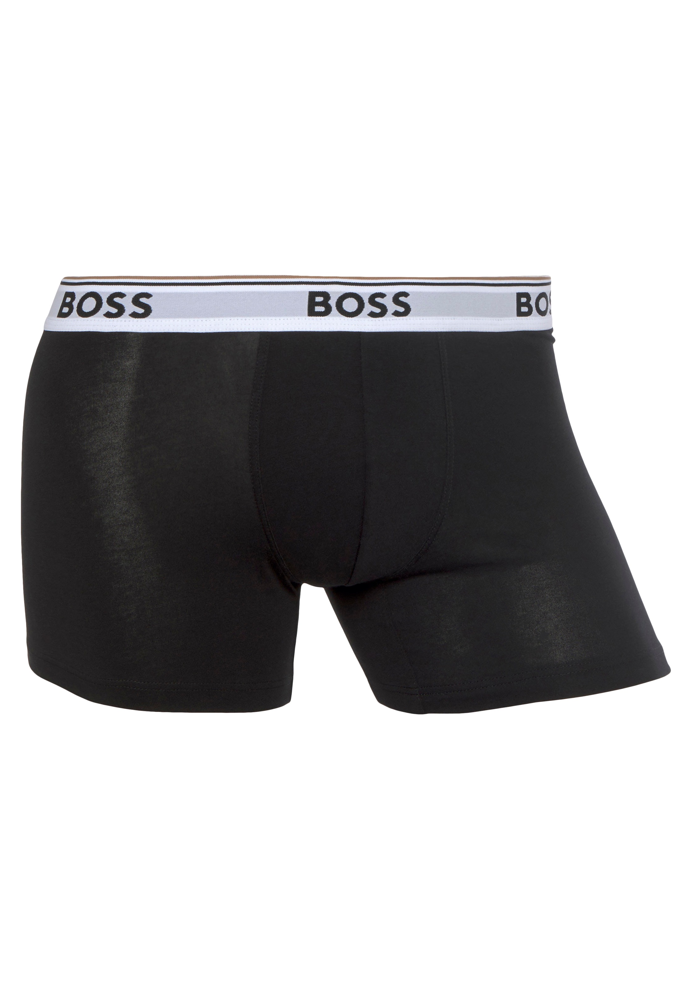 BOSS Langer Boxer »Brief 3 PACK«, mit farblich passendem Webbund