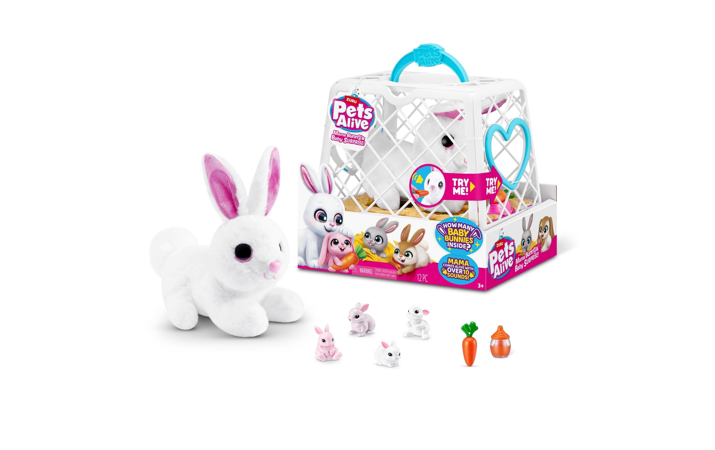 ZURU Plüschfigur »Alive Mama Bunny and Baby Surprise assortiert«