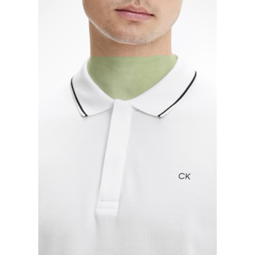 Calvin Klein Poloshirt »STRETCH PIQUE TIPPING SLIM POLO«