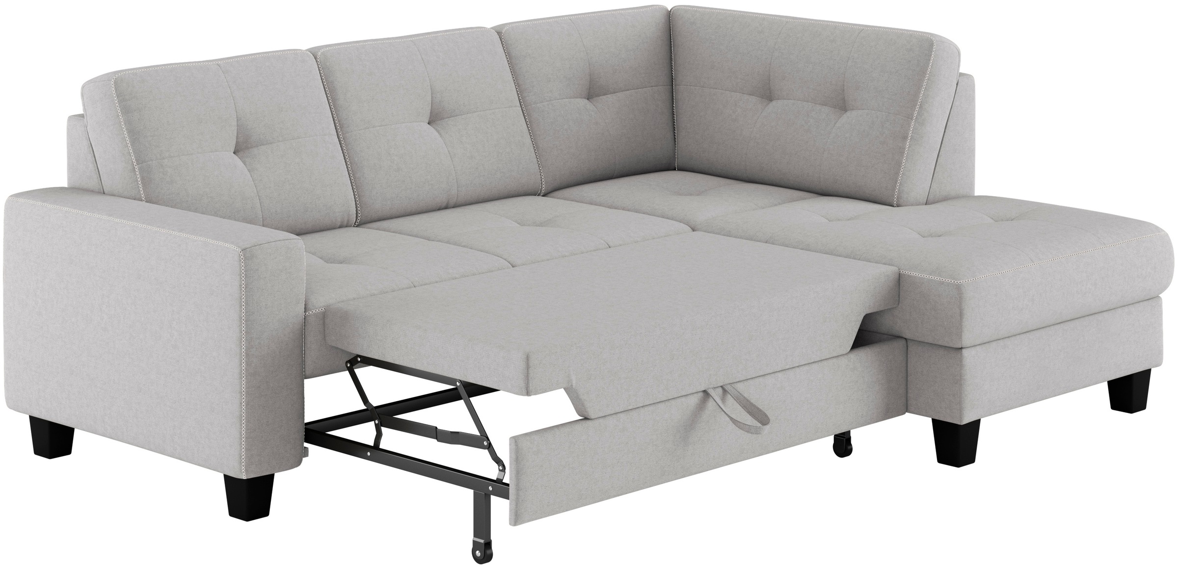 Places of Style Ecksofa »Varese«, Kreuznaht in beige