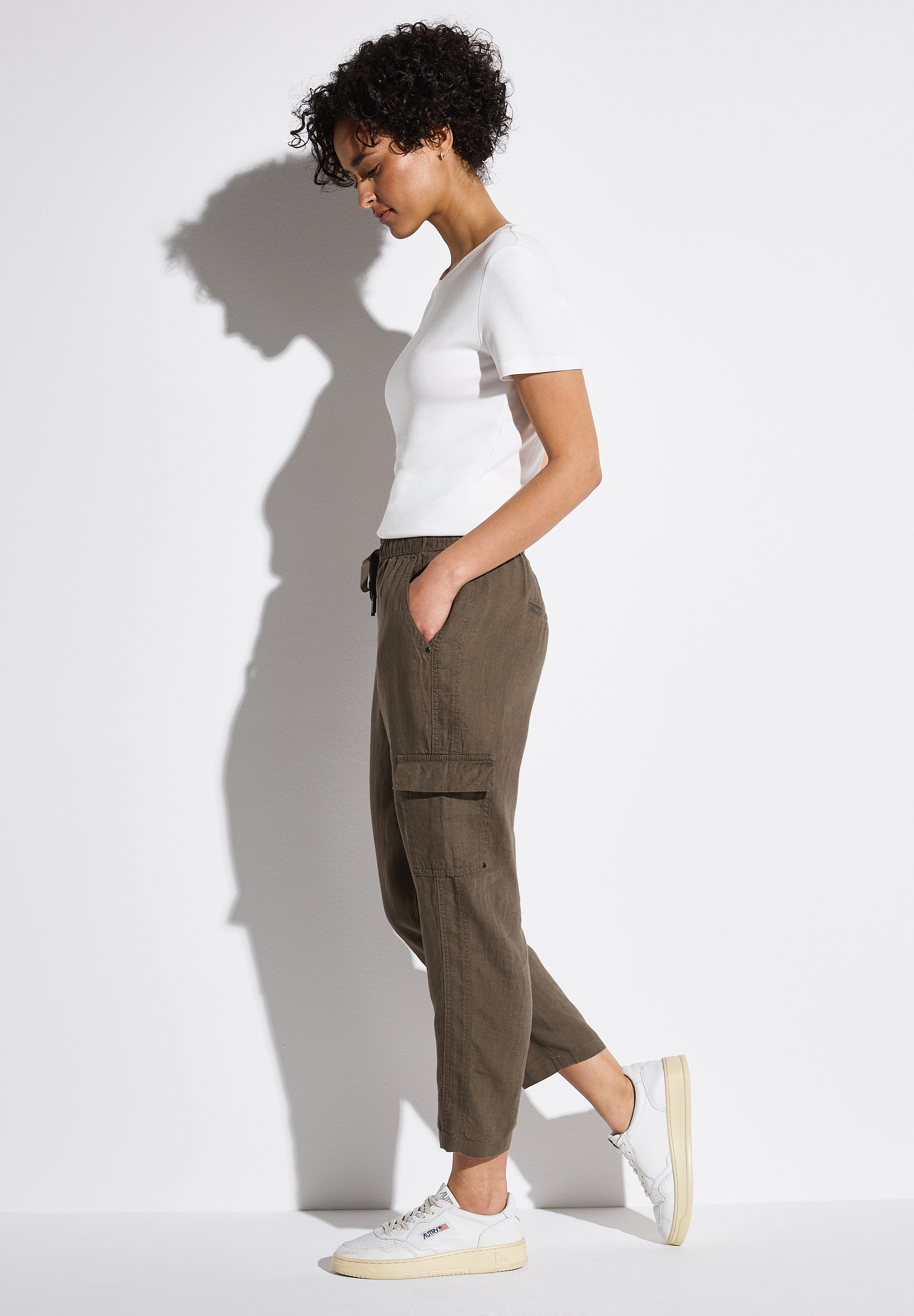 STREET ONE Leinenhose »Style BONNY«, im Cargo-Look