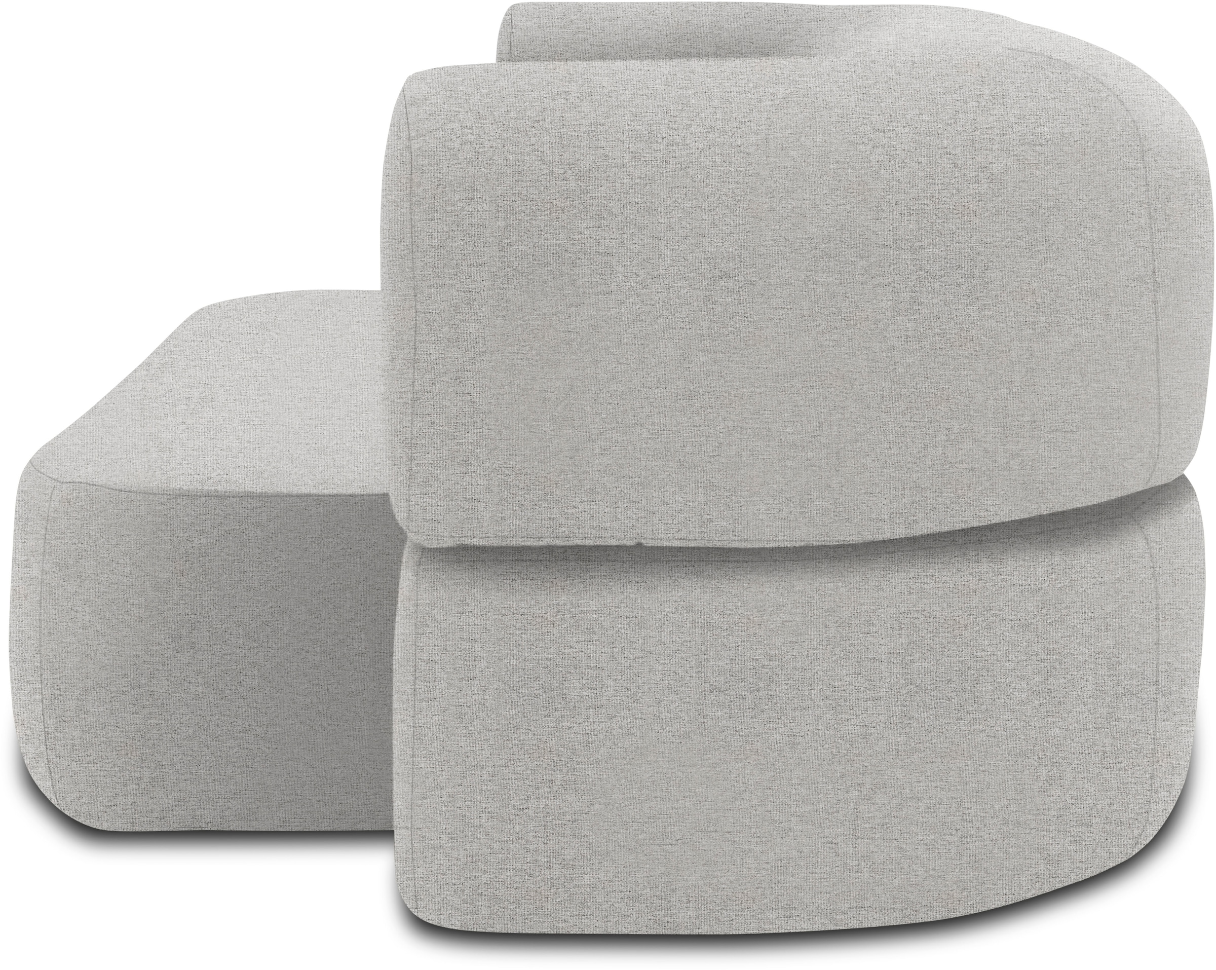 INOSIGN Schlafsofa »Denair oval Federkern, Bettsofa, organisches Design. Breite 208cm«, 2-Sitzer durch Klappen verwandeln in eine Liegefläche