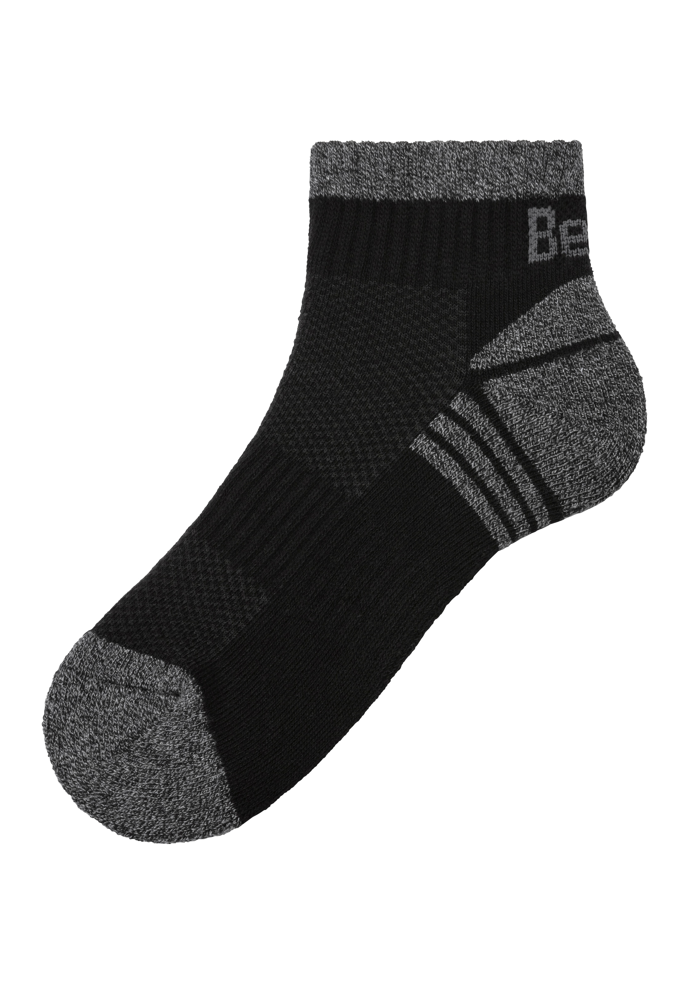 Bench. Kurzsocken, (Packung, 3 Paar), mit Mittelfussgummi und Pikee