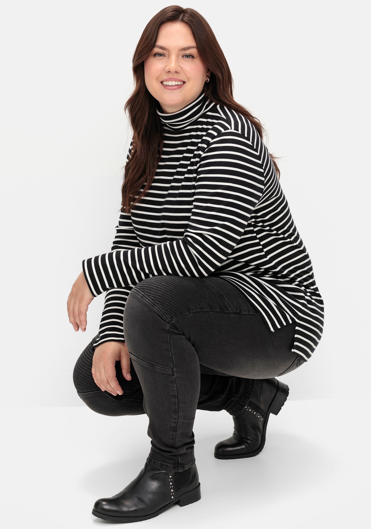 Sheego Rollkragenshirt »Rollkragenshirt«, (1 tlg.)