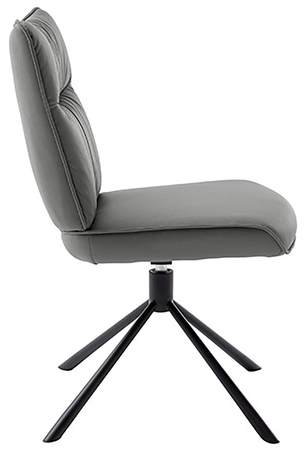 MCA furniture 4-Fussstuhl »MARIN Esszimmerstuhl (2er Set) - Stuhl«, (Set), 2 St., Microfaser, 360° drehbar, Metall schwarz, beweglichen Rücken, belastbar 120 kg