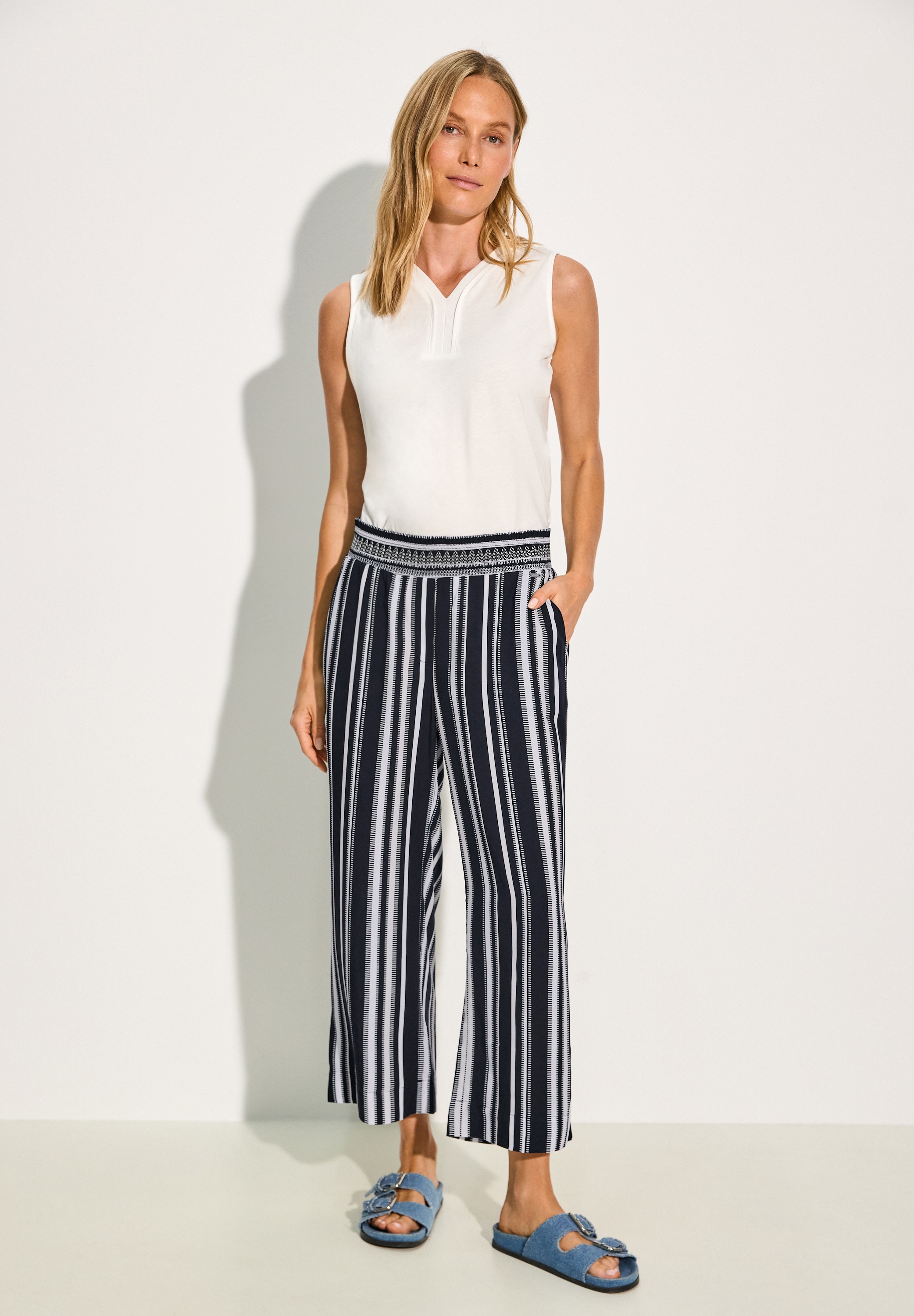 Cecil 7/8-Hose »Style Neele«, mit gesmoktem Bund