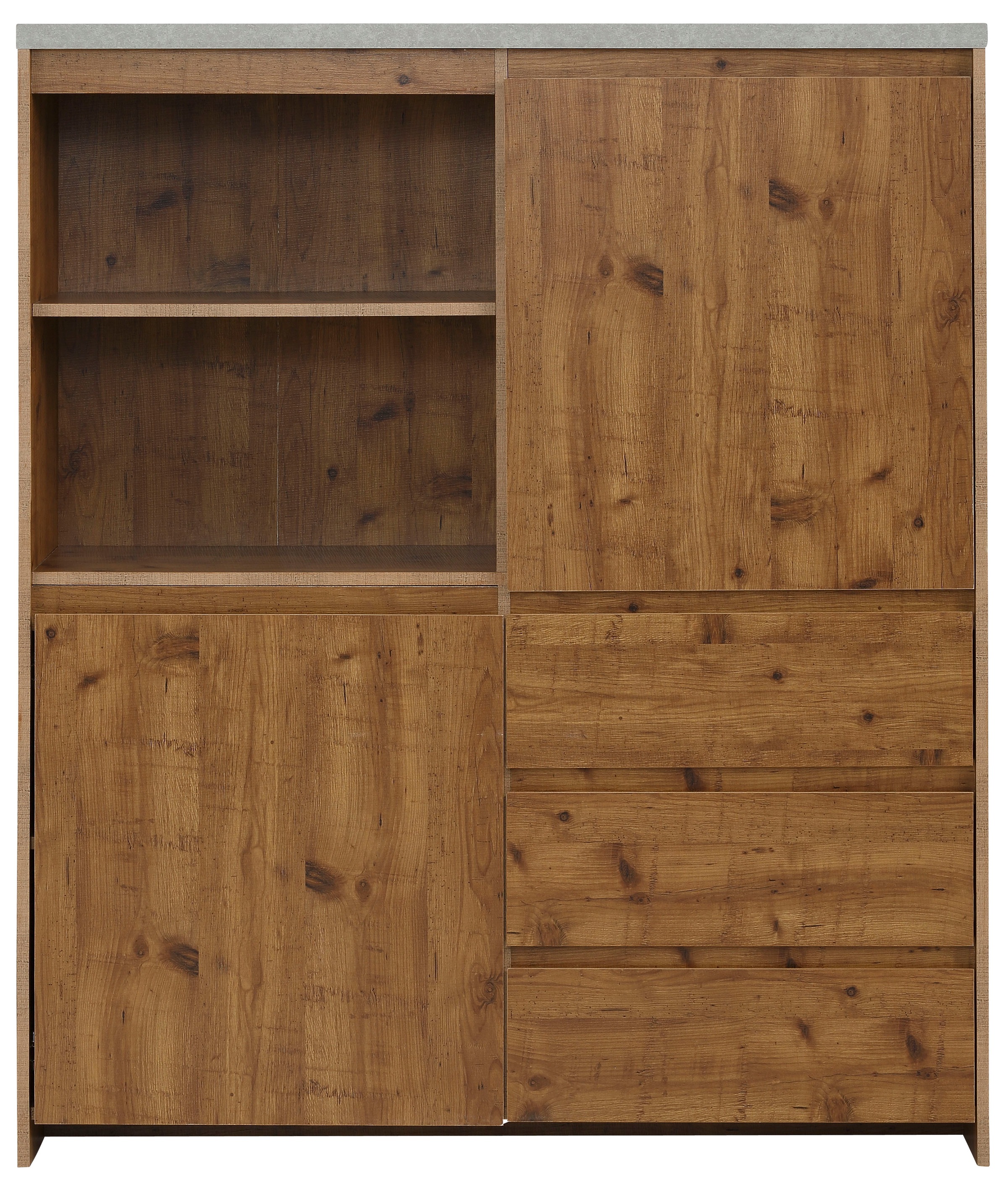 Home affaire Highboard »Maribo«, Stauraumschrank im modernen Landhaus-Stil, Breite 125 cm