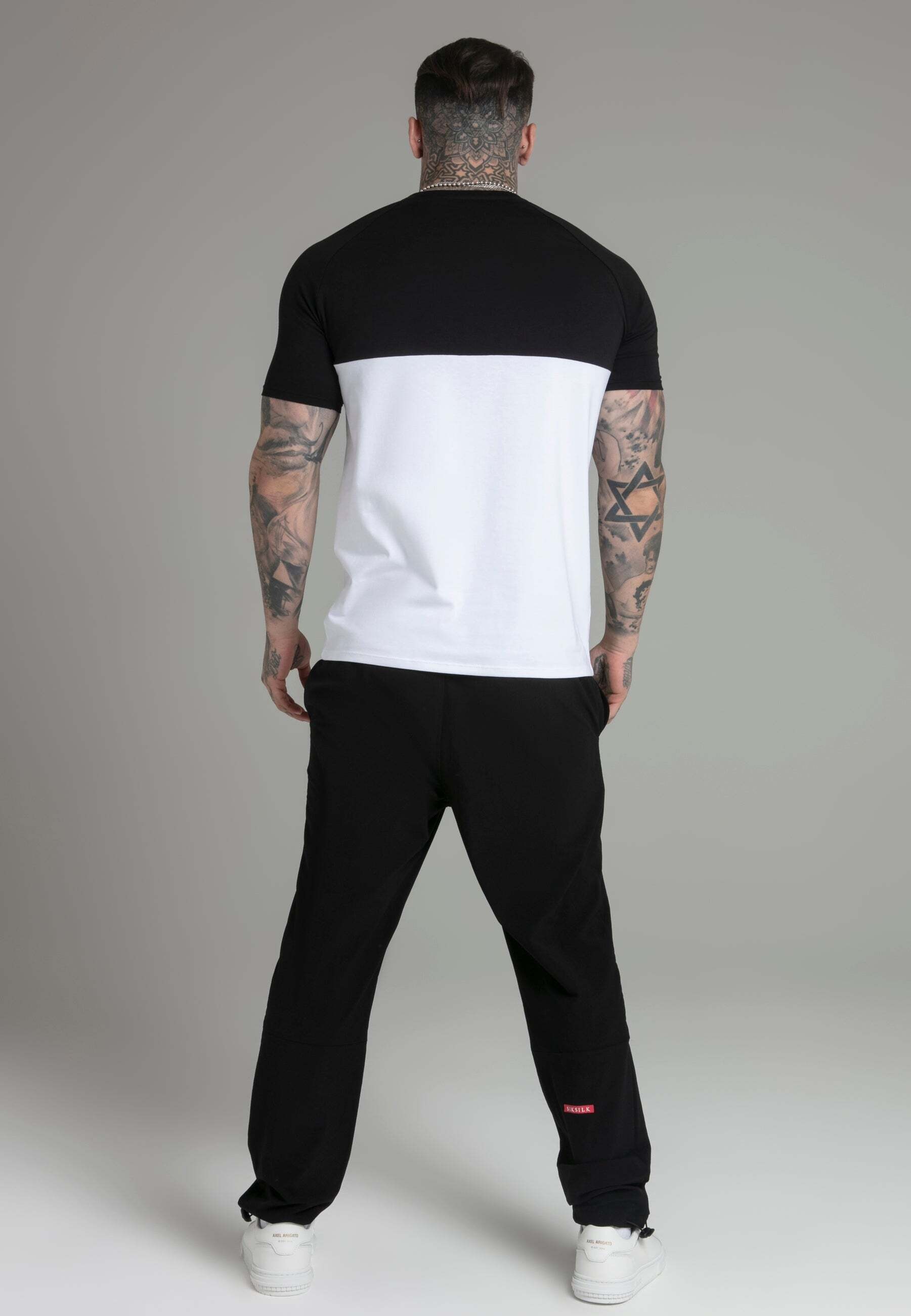 Siksilk T-Shirt »Siksilk T-Shirt Cut and Sew T-Shirt in Black, White«