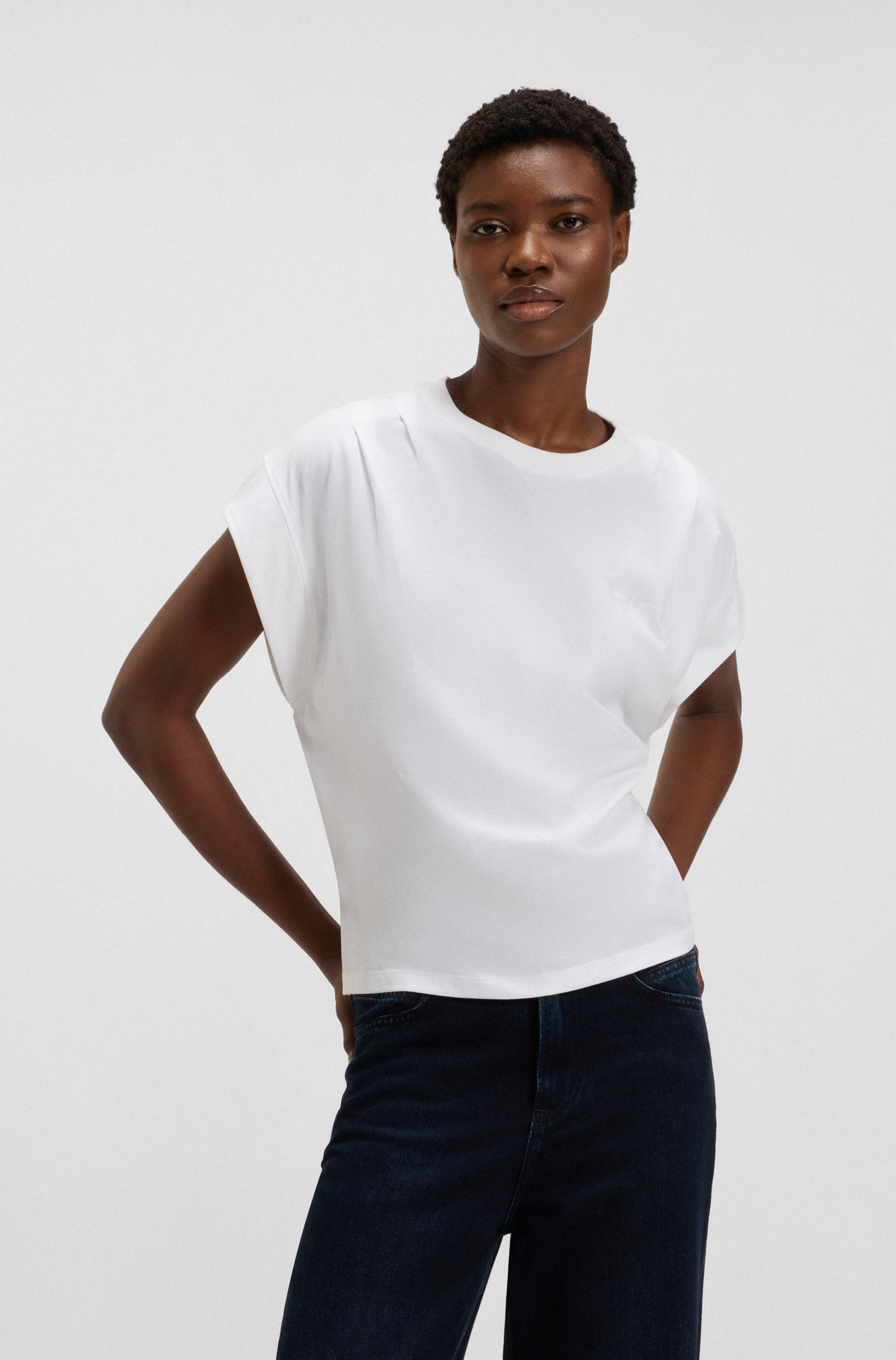 BOSS ORANGE T-Shirt »Ecolorado Premium Damenmode« Relaxed Fit aus Baumwoll-Jersey