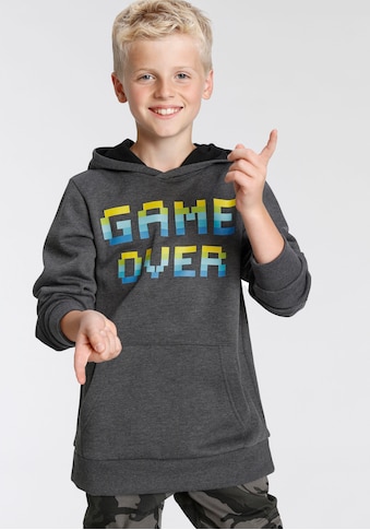 Kapuzensweatshirt »GAME OVER«, in melierter Qualität, Spruch