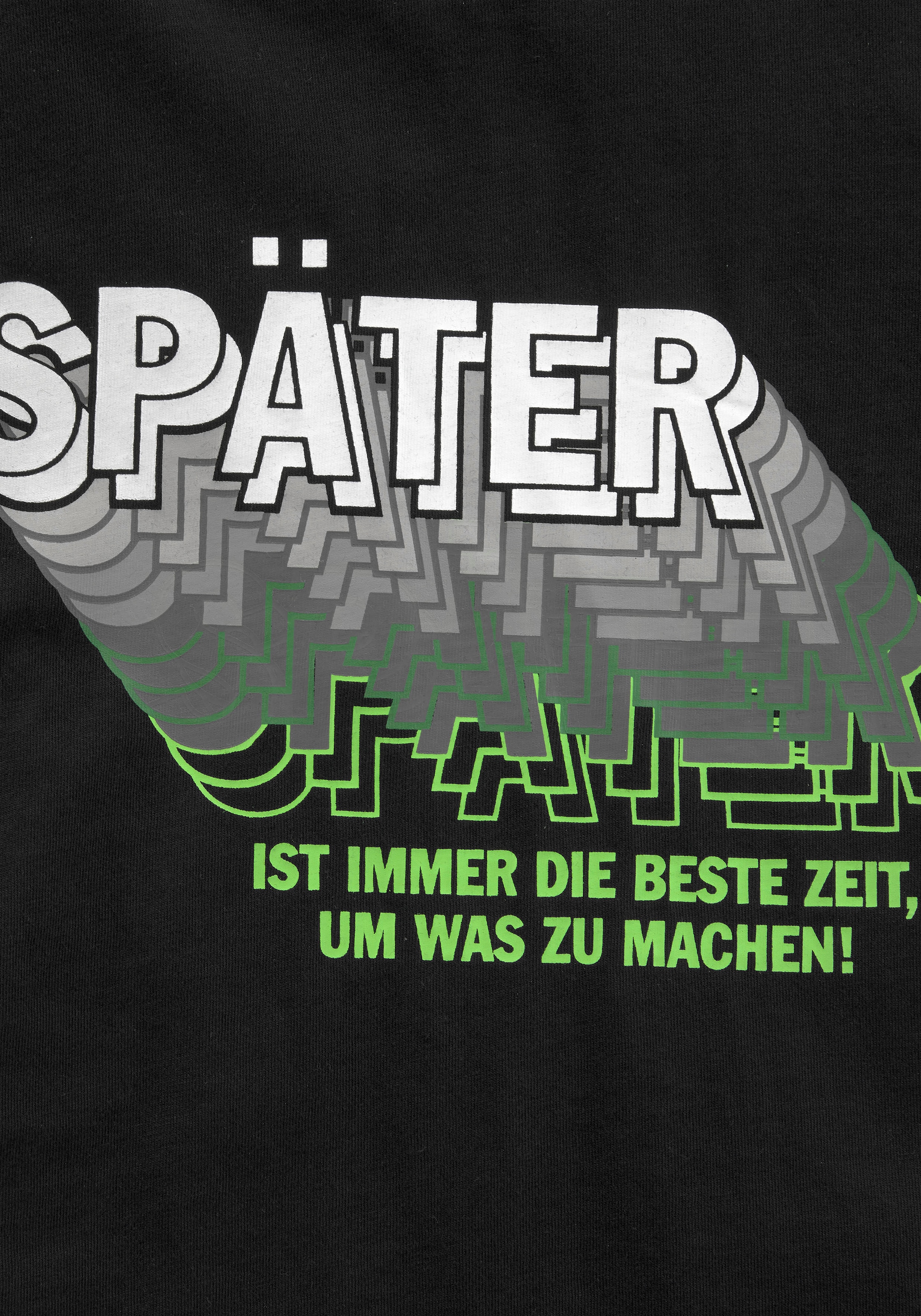 KIDSWORLD T-Shirt »SPÄTER......«, Sprücheshirt