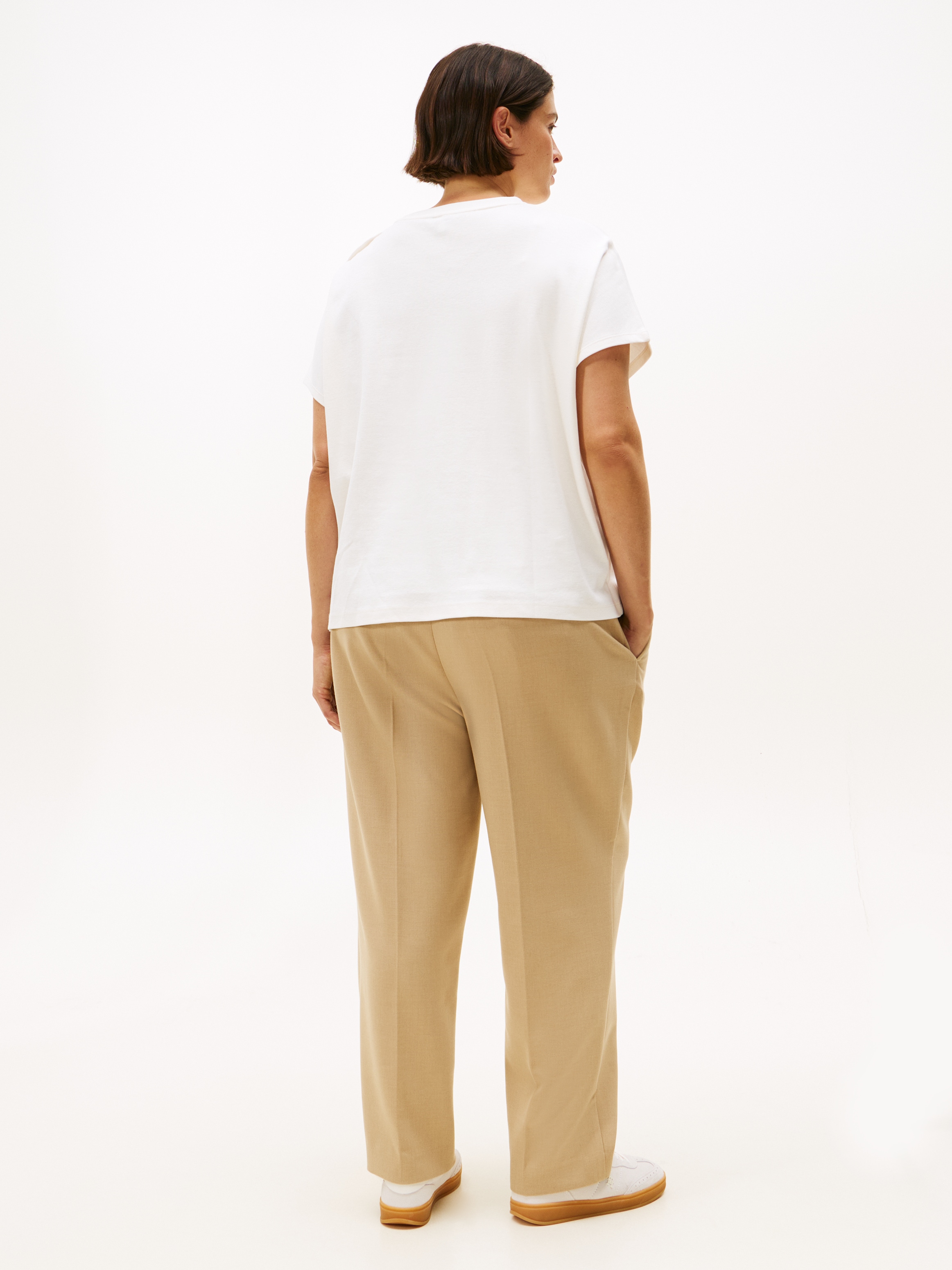 Tommy Hilfiger Curve Kurzarmshirt »CRV GOLD BUTTON SS TEE«, in grossen Grössen