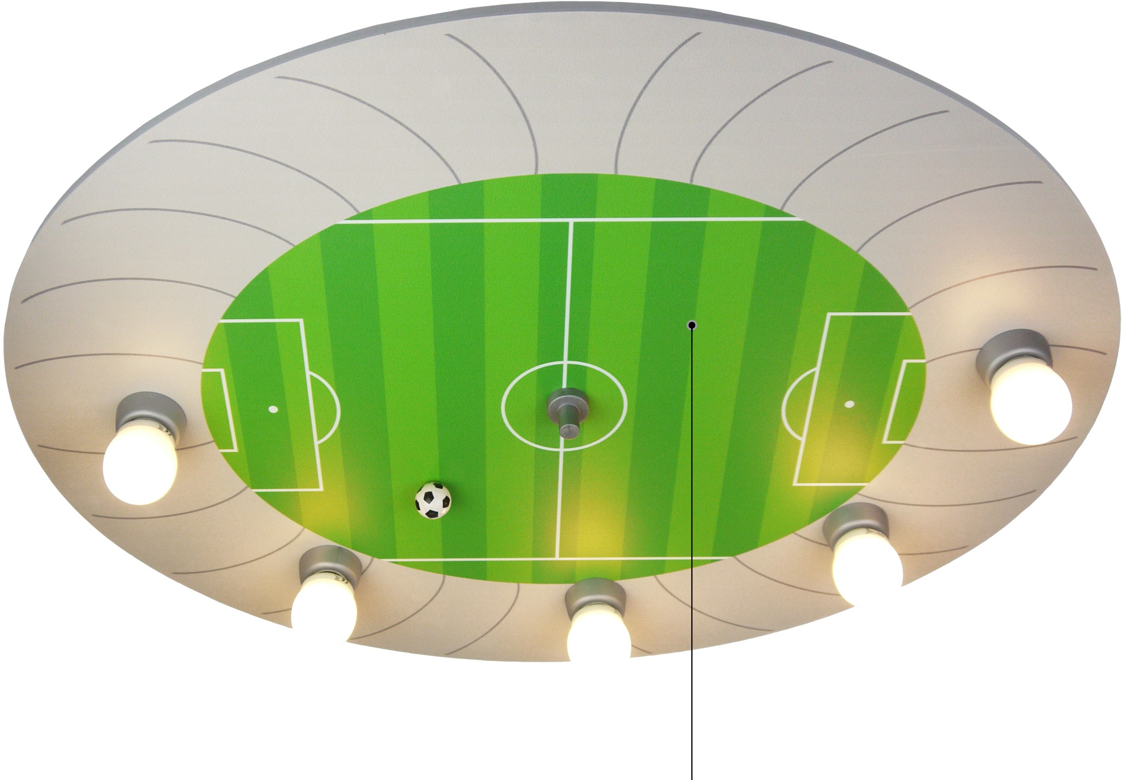niermann Deckenleuchte »Fussball-Stadion«, 5 flammig, Leuchtmittel E14 ohne Leuchtmittel, Deckenleuchte Fussball-Stadion