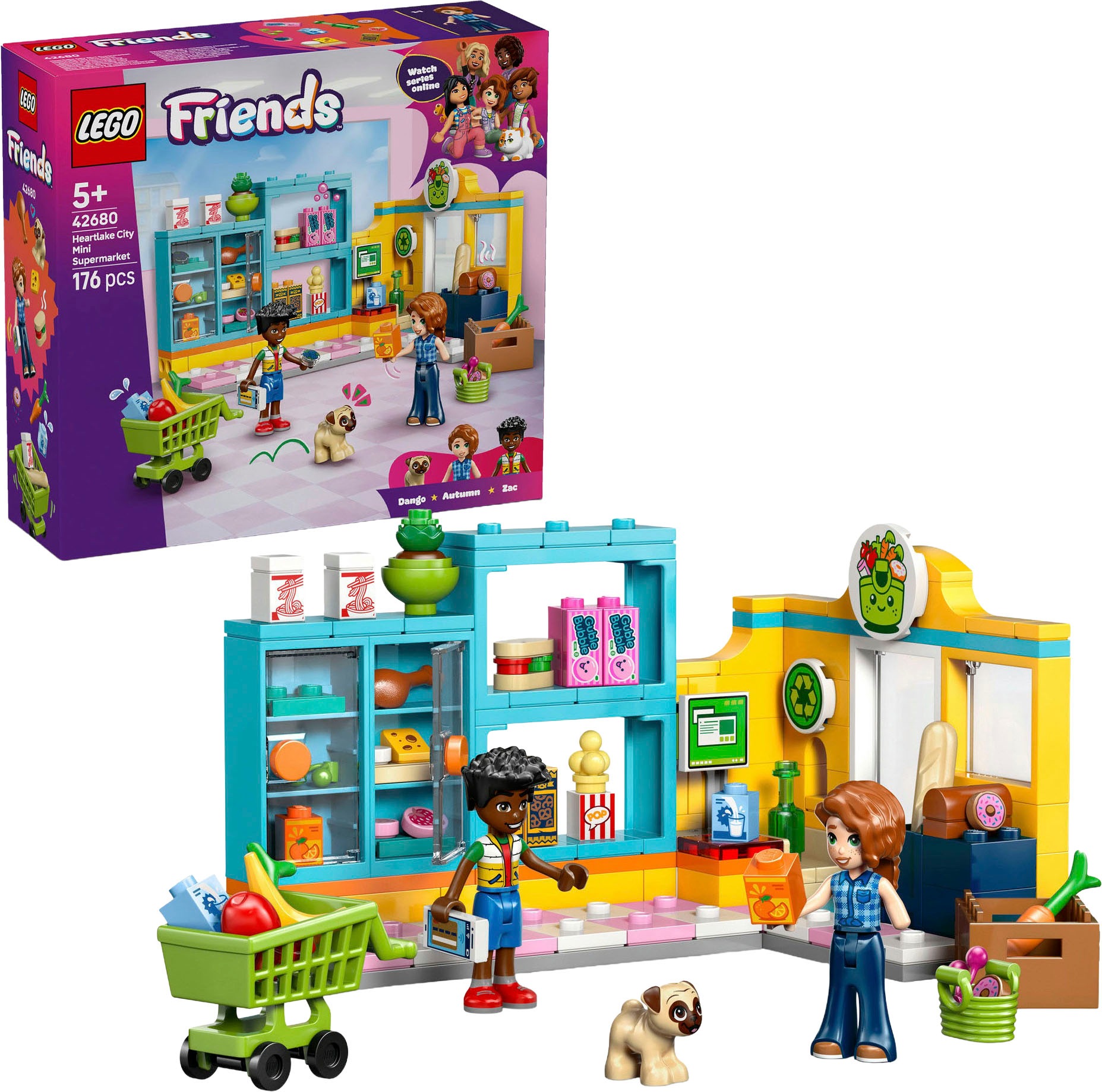 LEGO Konstruktionsspielsteine "Heartlake City Mini-Markt (42680), LEGO Friends" Made in Europe