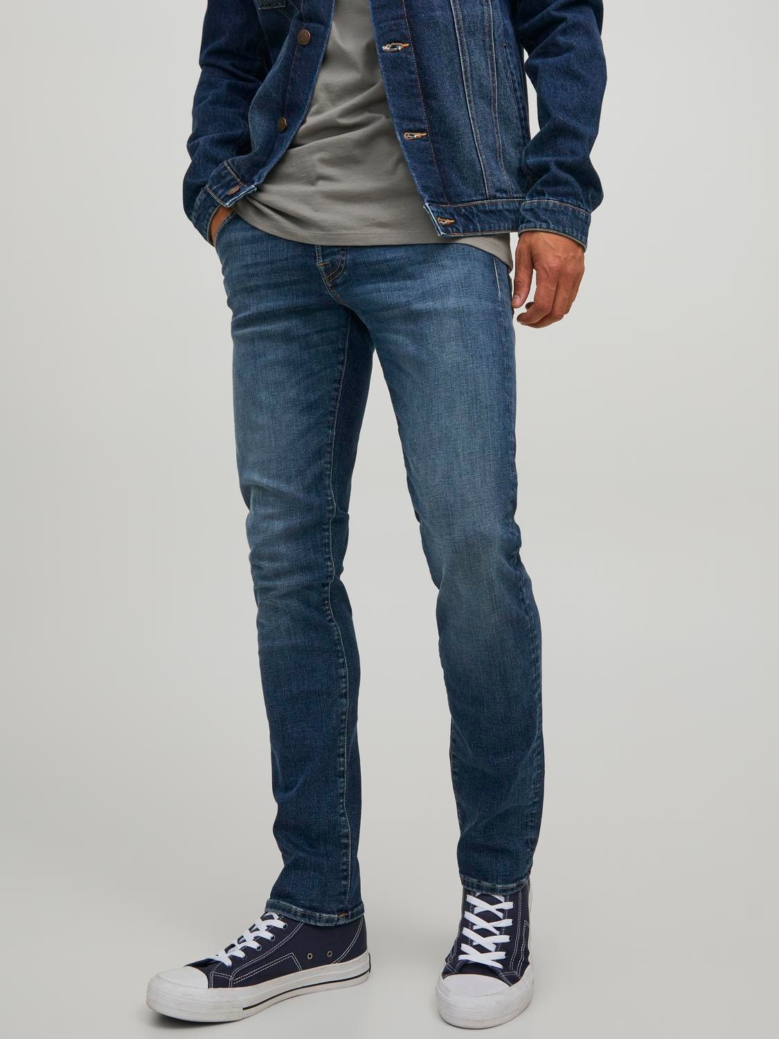 Jack & Jones Slim-fit-Jeans "JJIGLENN – Slim-Fit-Jeans mit niedriger Leibhöhe" Used, modisch, slim fit, Denim/Jeans