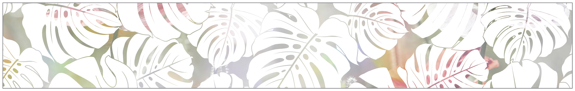 Fensterfolie Look Bamboo white, MySpotti, halbtransparent, glatt, 90 x 100  cm, statisch haftend