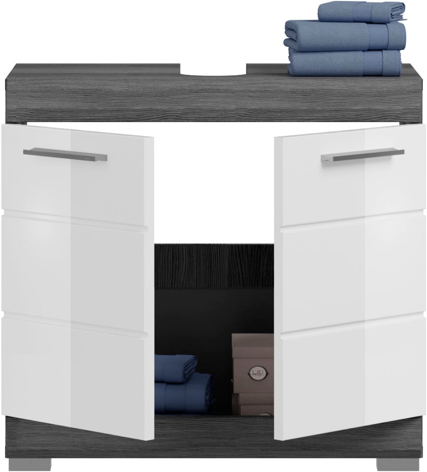 INOSIGN Badmöbel-Set »Siena, 3 teilig, bestehend aus:«, (Set, 3 St.), Hochschrank, Waschbeckenunterschrank, Spiegelschrank