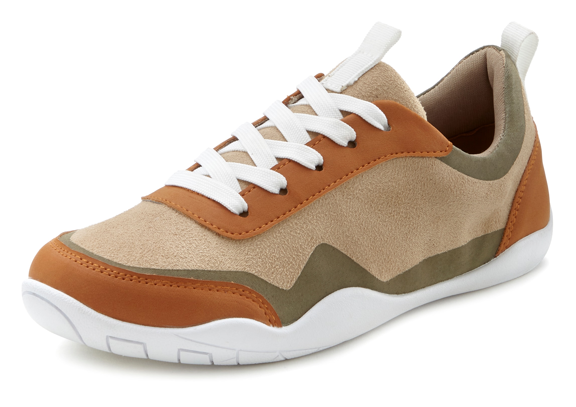LASCANA Sneaker, superleicht, ultraflache Sohle, Schürhalbschuh, Freizeitschuh VEGAN