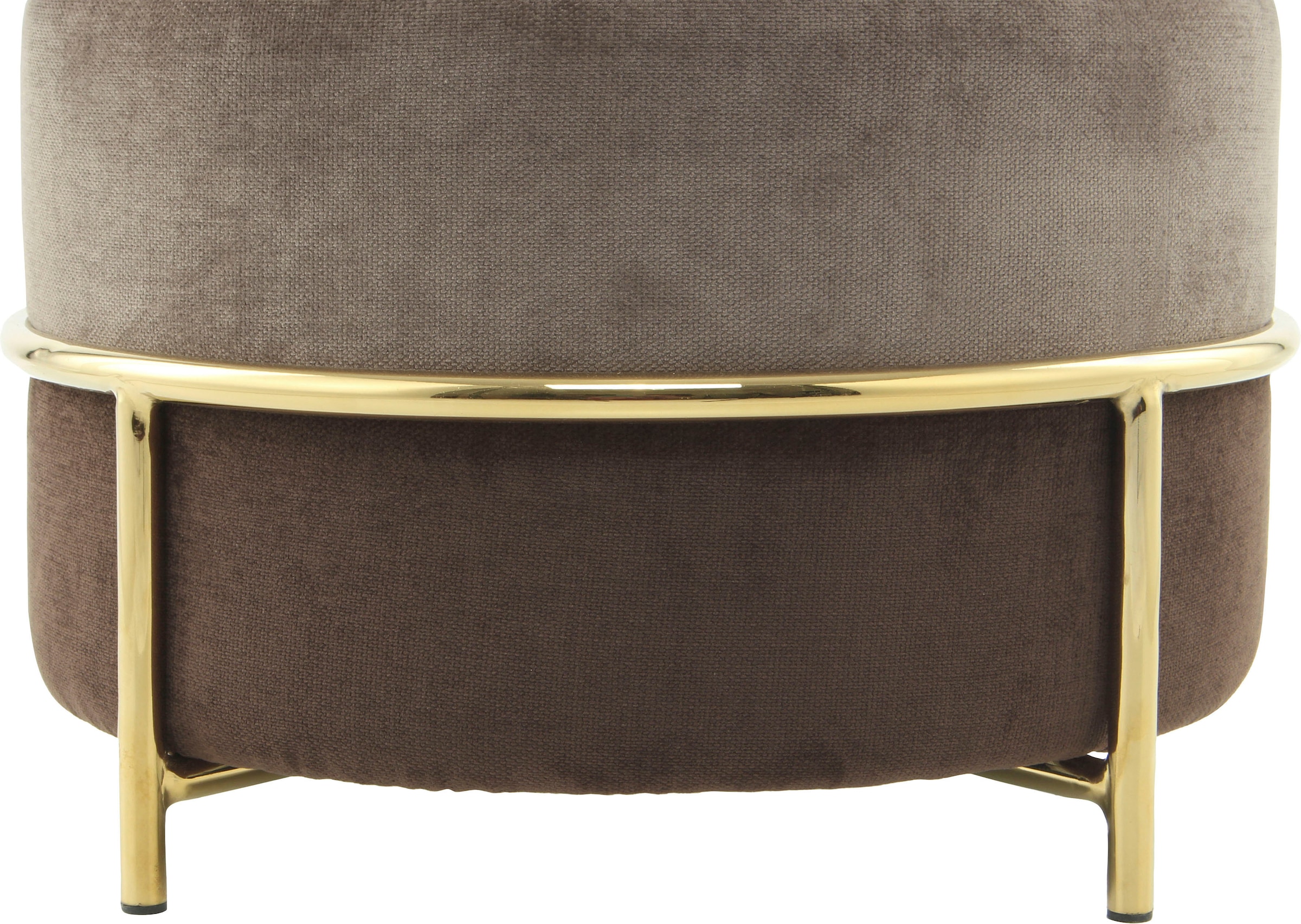 Kayoom Sitzhocker »Hocker Matilda 225, Komfortable runde Form, Gemütlicher Design-Hocker«, (1 St.), samtweich, elegant, gepolstert, grosse Sitzfläche