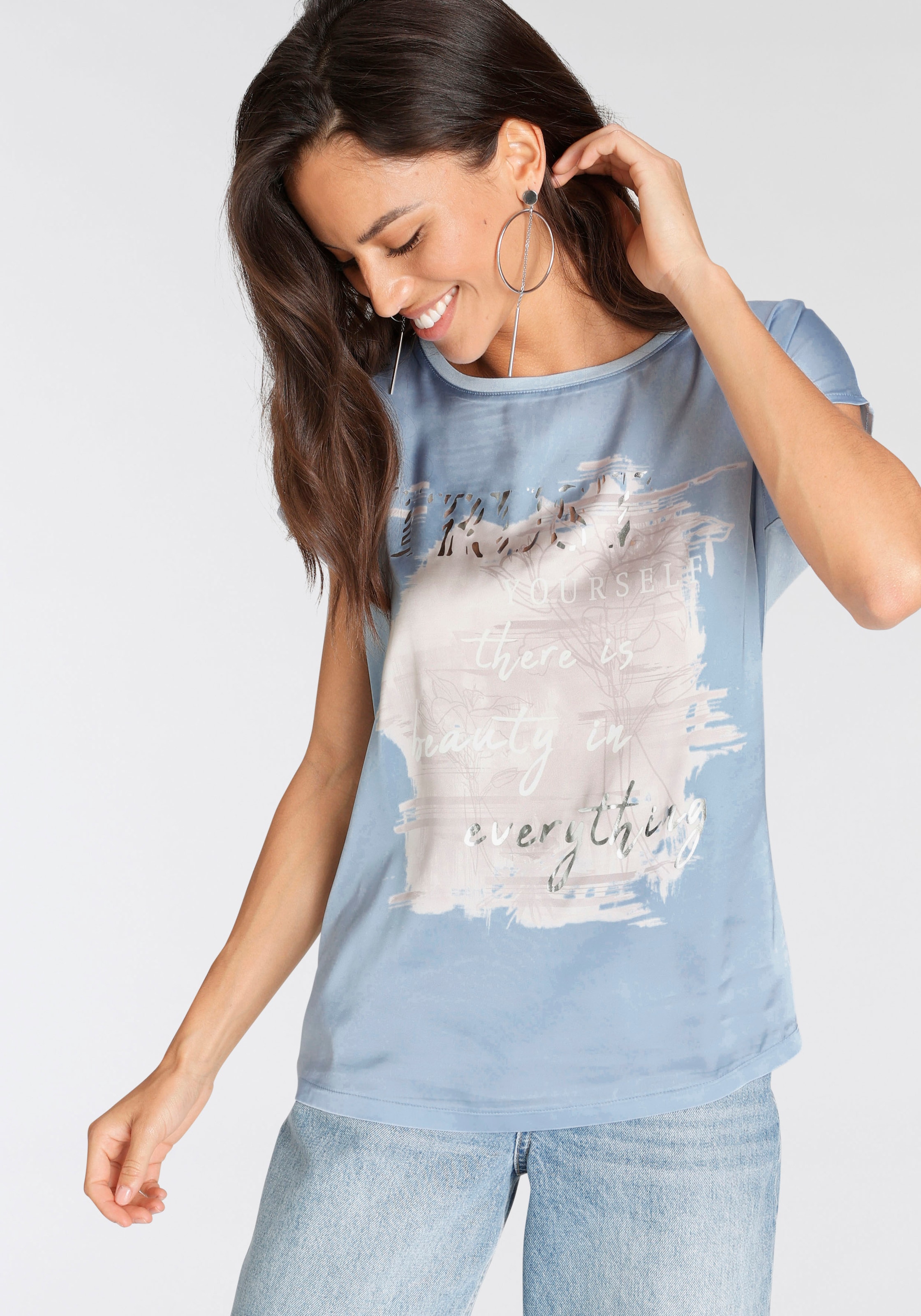 Laura Scott dezentem Satin aus online Shirtbluse, bei mit Schweiz shoppen Jelmoli-Versand Aufdruck