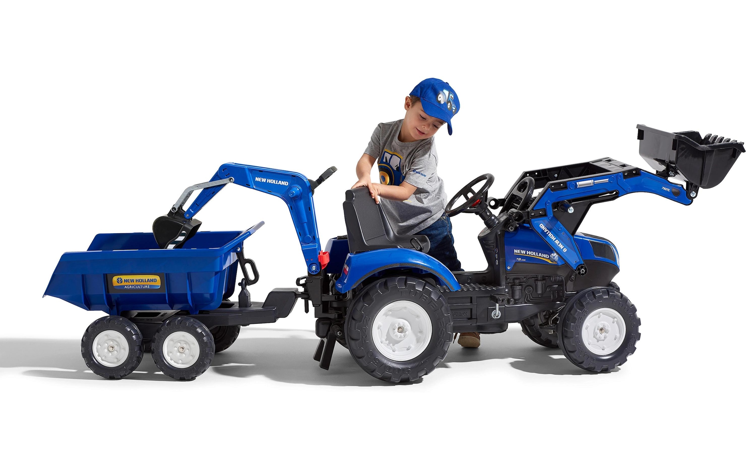 Falk Rutscherauto »New Holland Traktor + Anh. XXL«